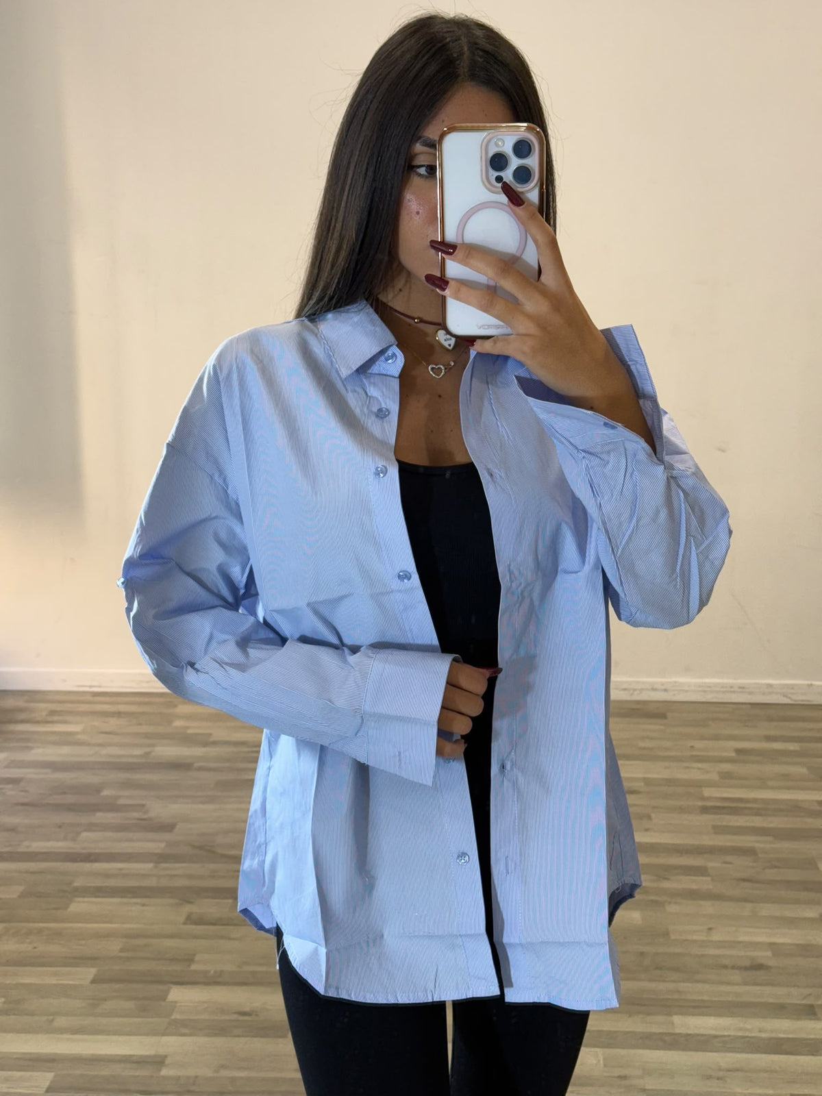 camicia over righine