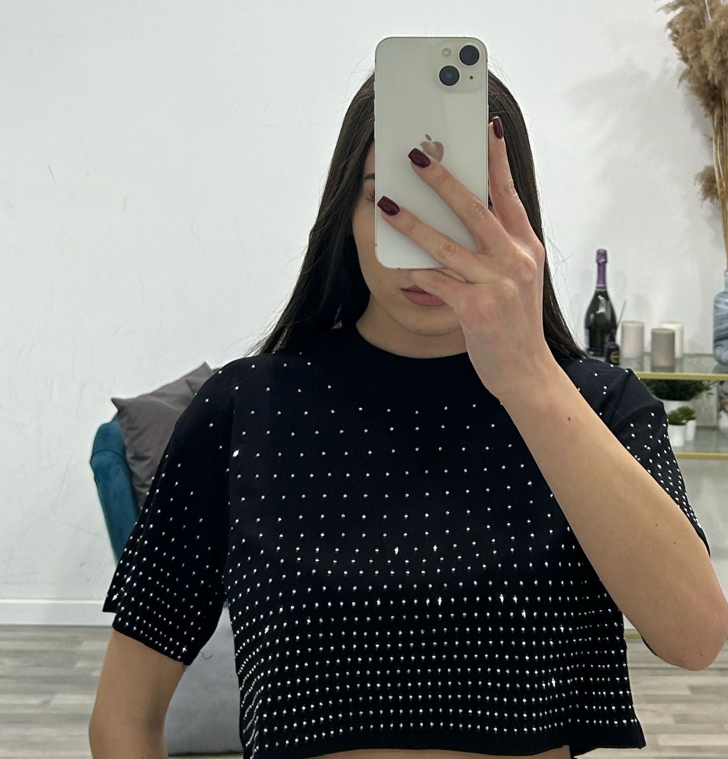 t-shirt con brillantini