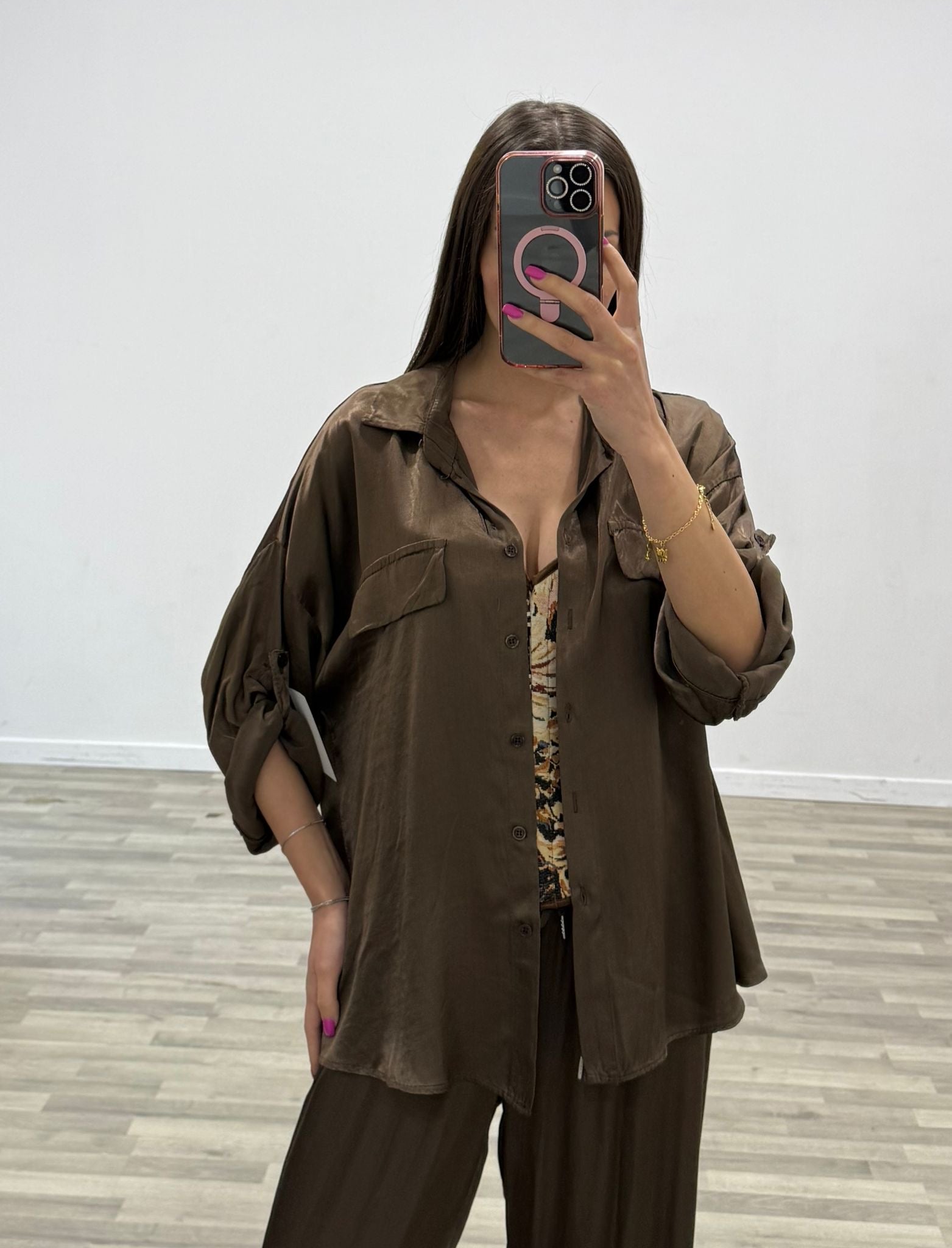 camicia di raso crazy