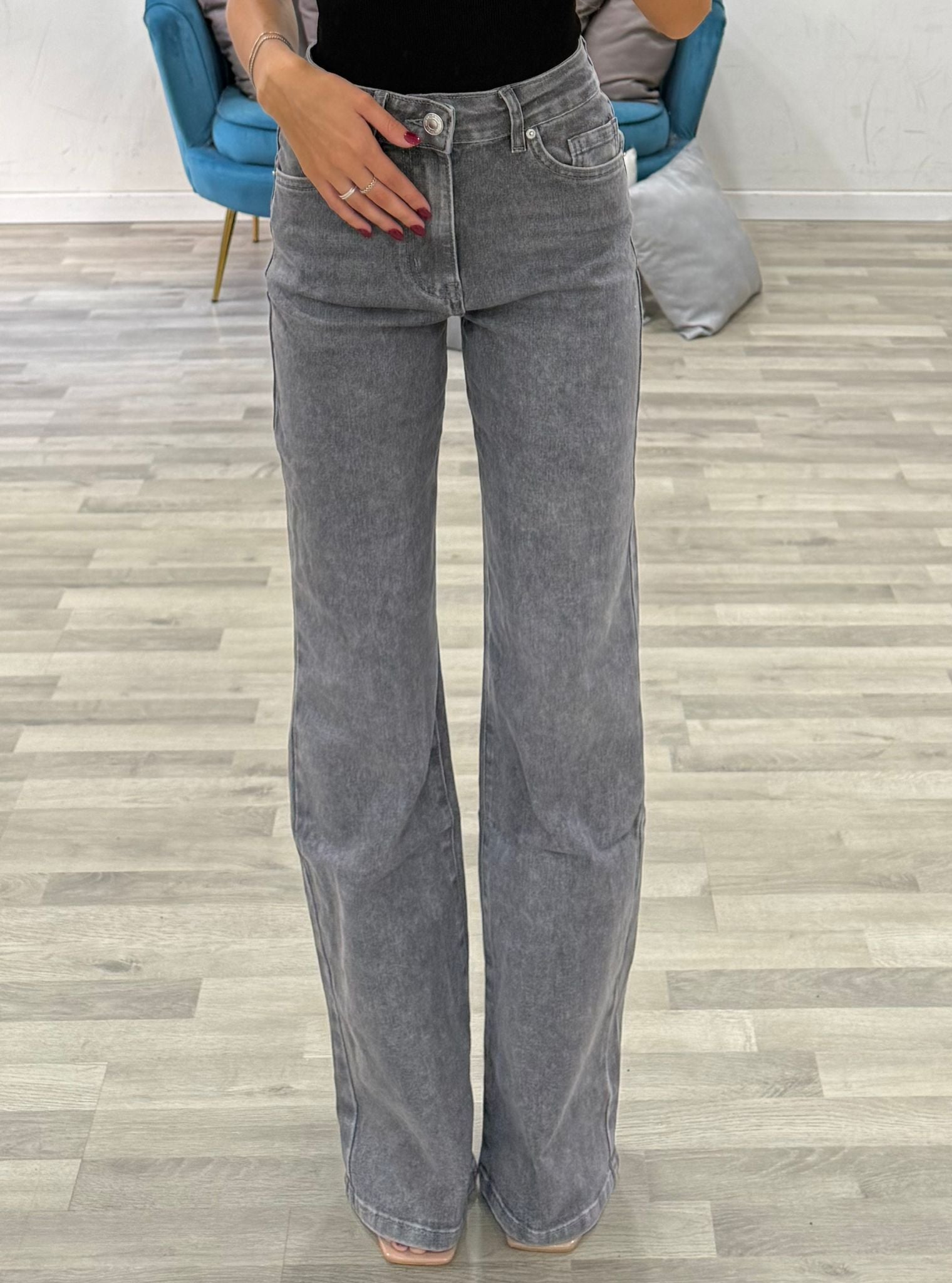 jeans grey damas