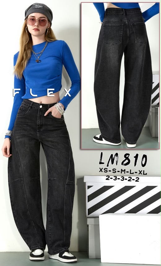 jeans balloon dark grey