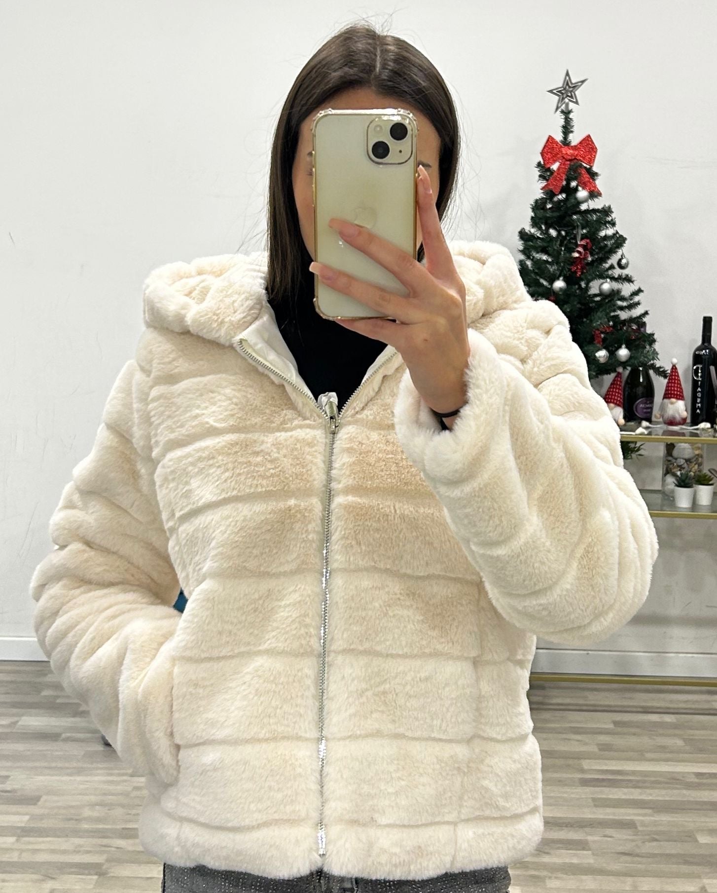 pelliccia con zip exstasy