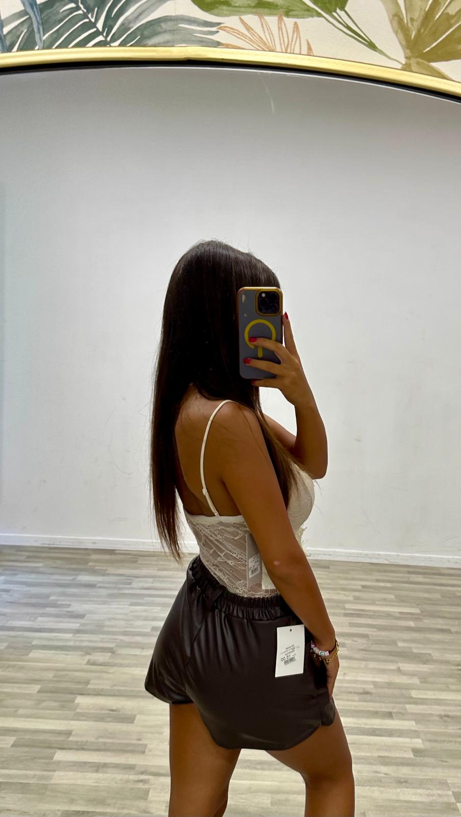 short di ecopelle lione