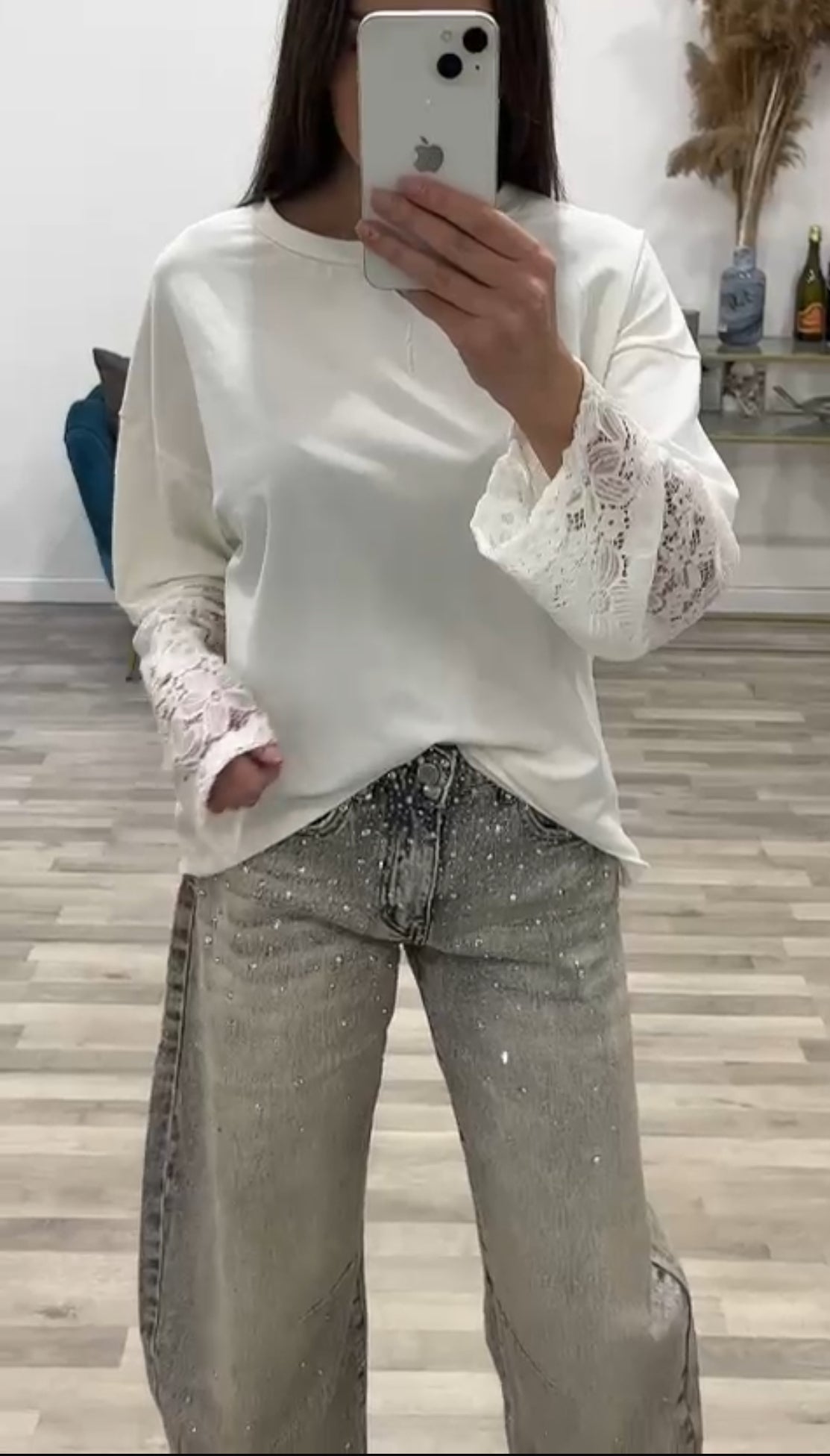 jeans ballon grigio vintage