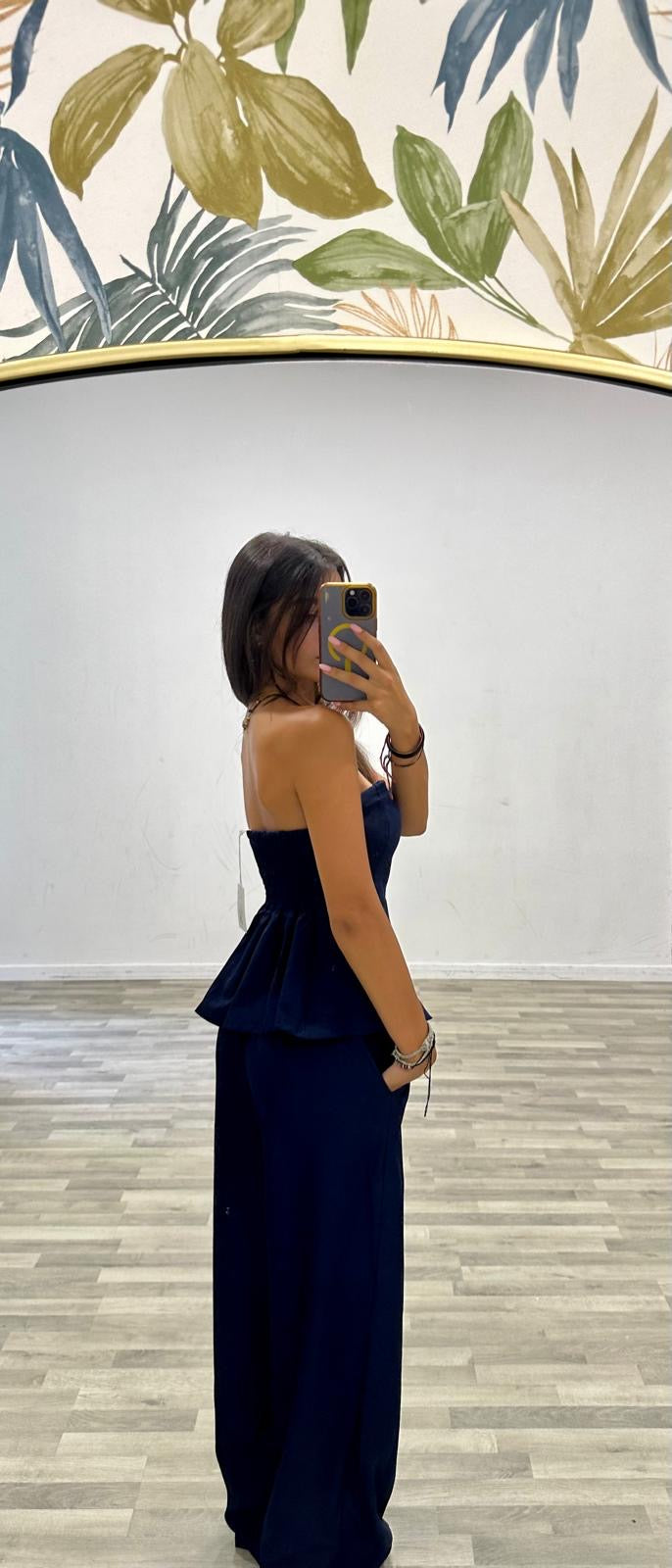 completo top a fascia con pantalone