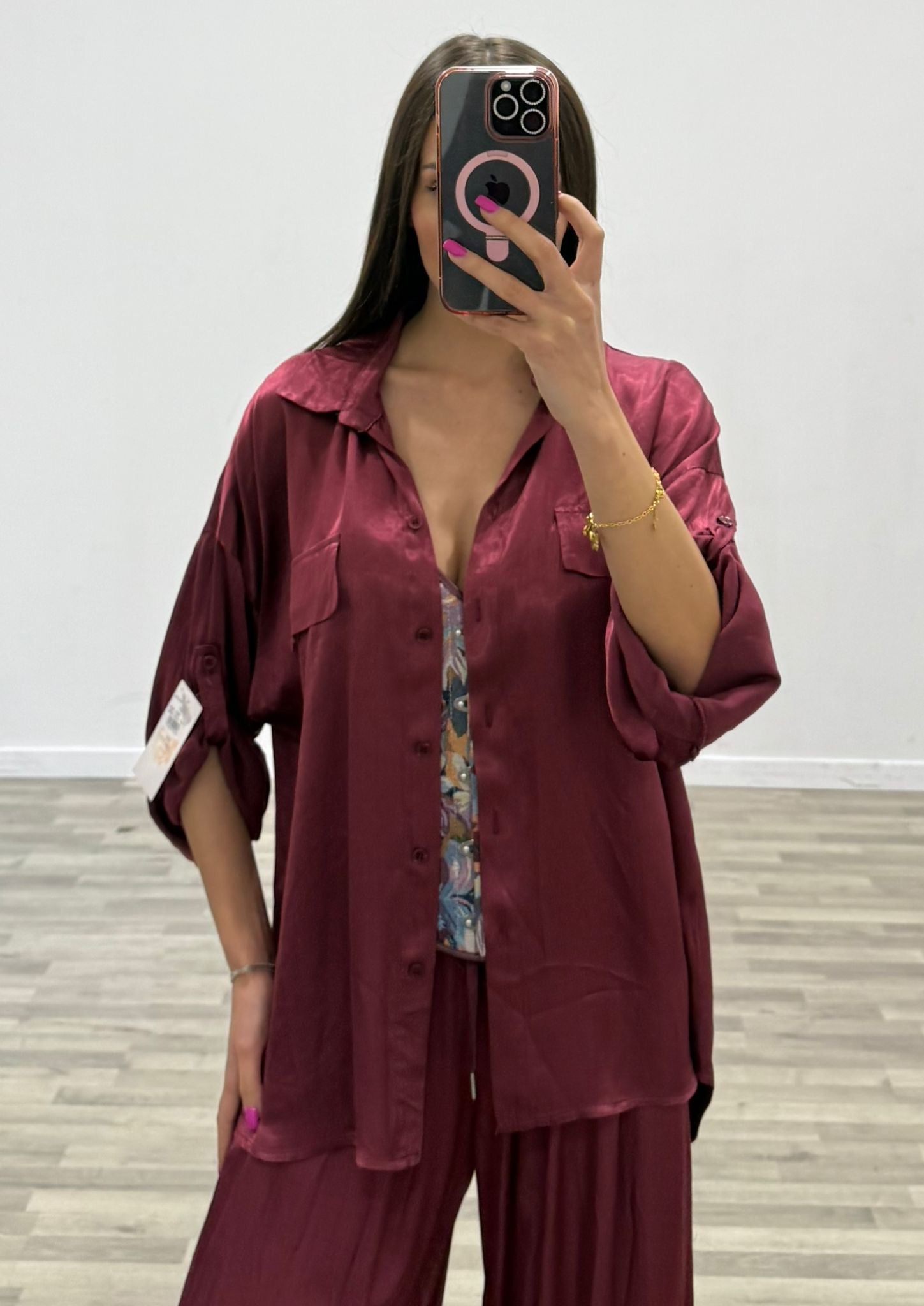 camicia di raso crazy