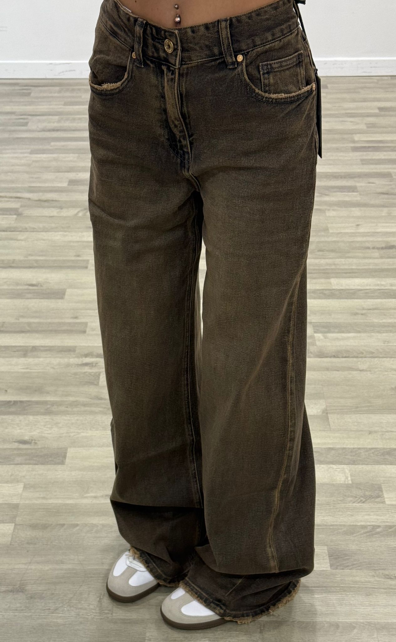 jeans lavaggio brown