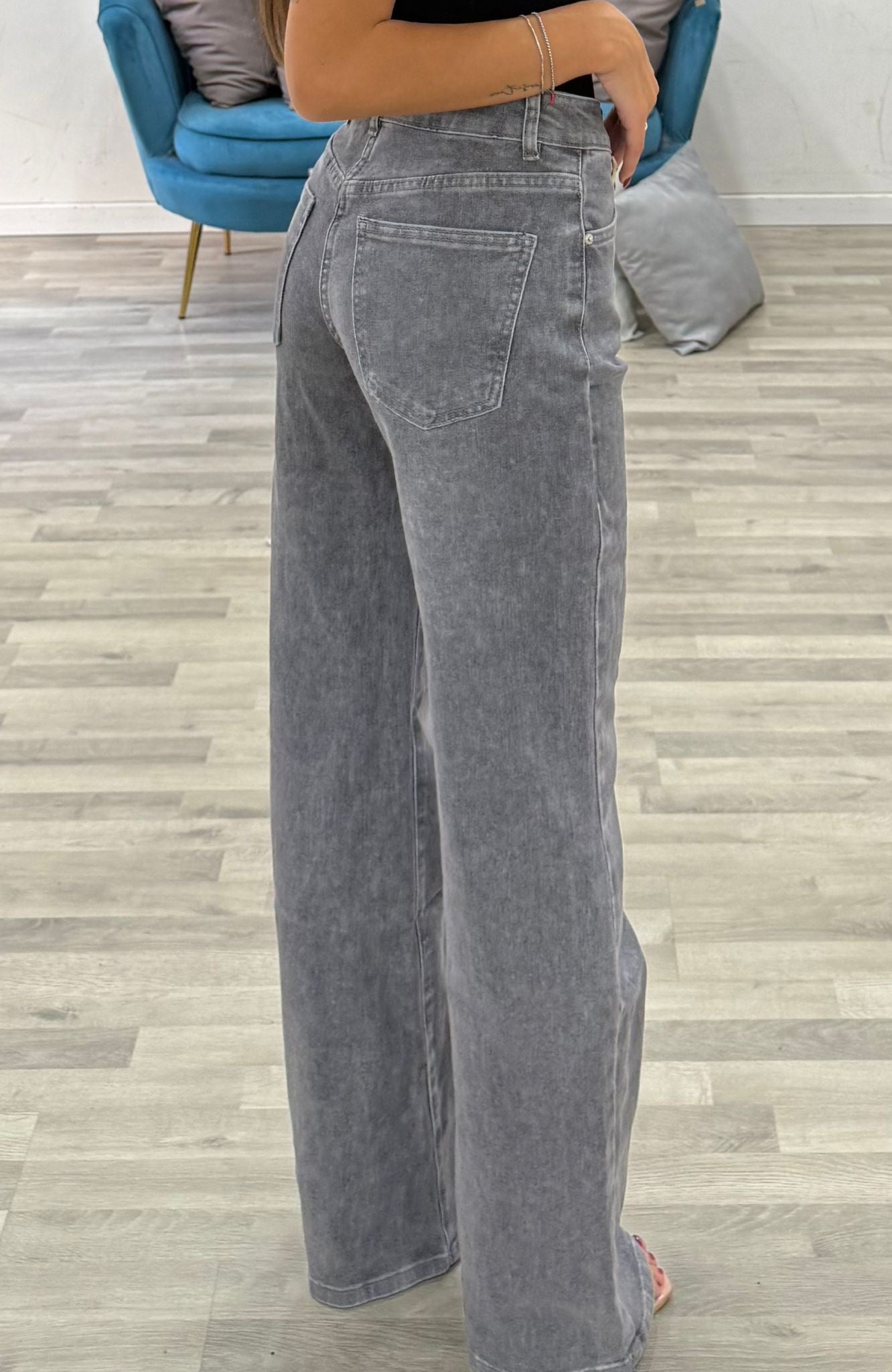 jeans grey damas