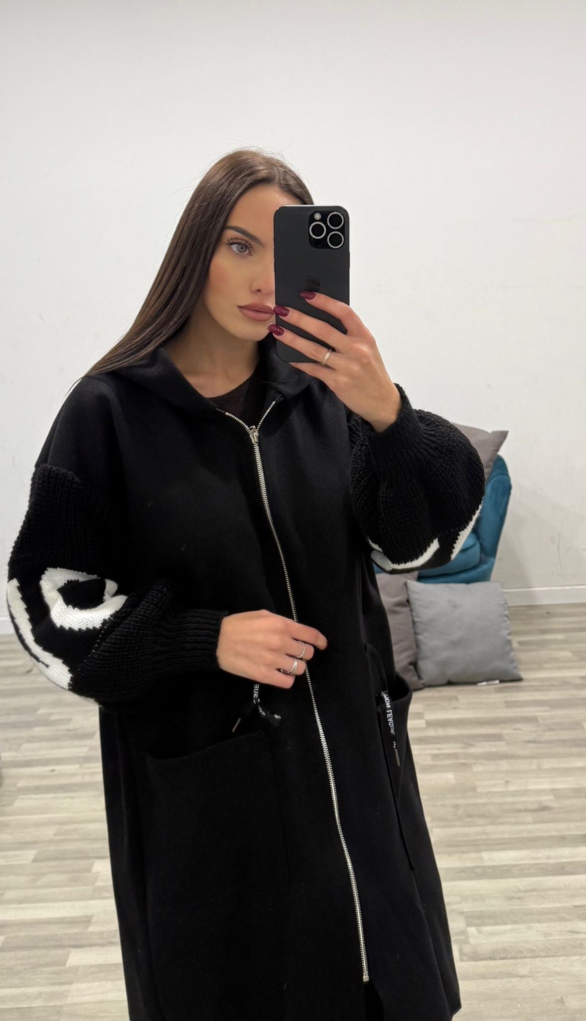 cardigan con cappuccio love