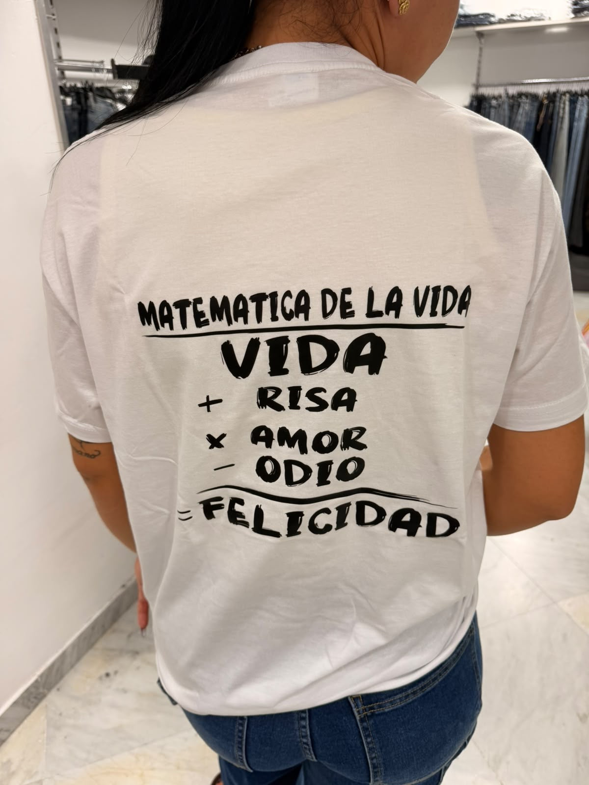 t-shirt matematica de la vida