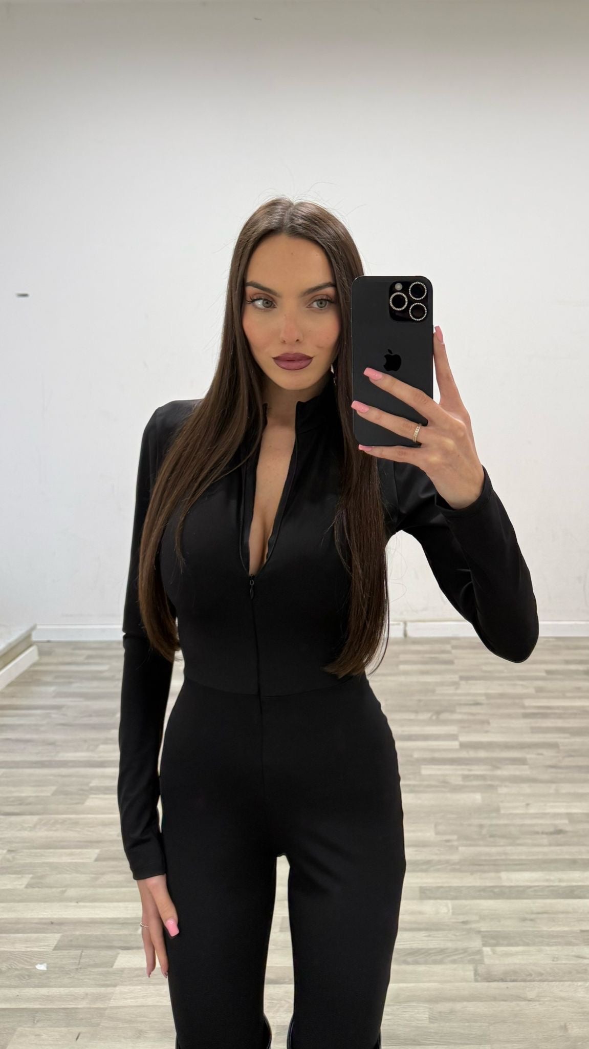 tuta in licra con zip amanda