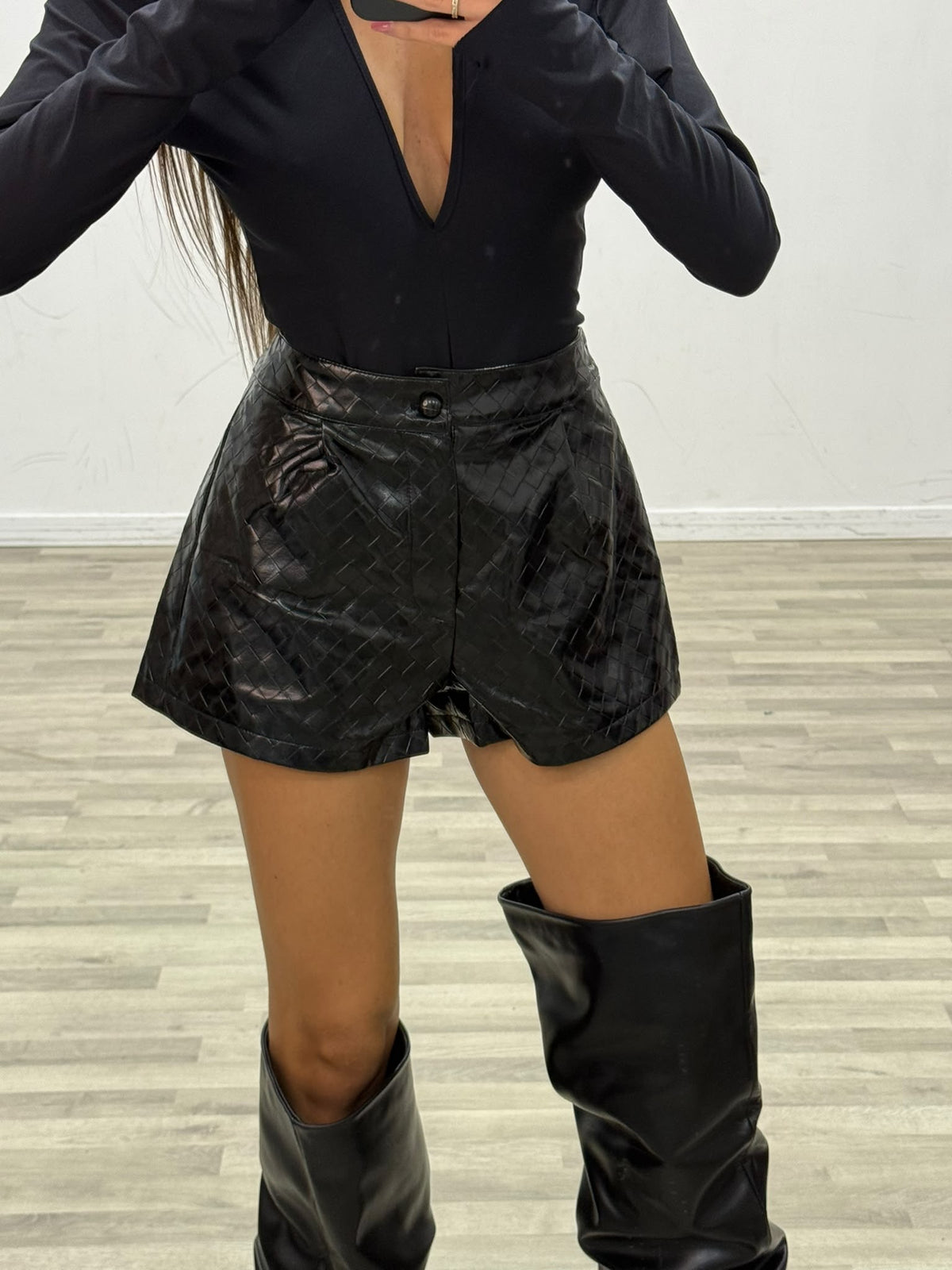 short di ecopelle idola