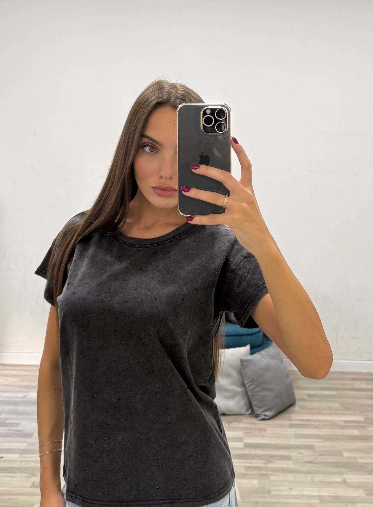 t-shirt grigia  hj