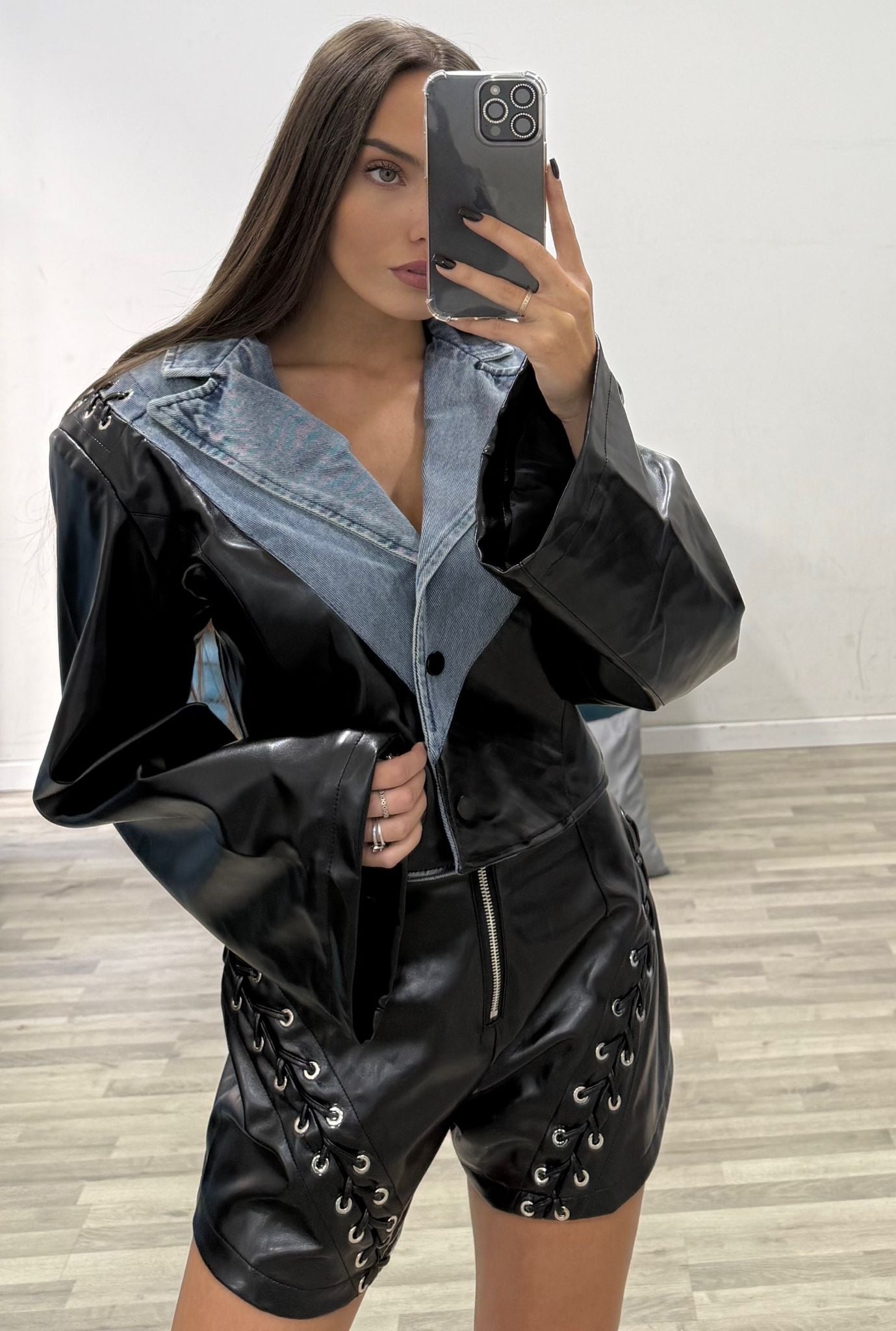 short in ecopelle  elodie
