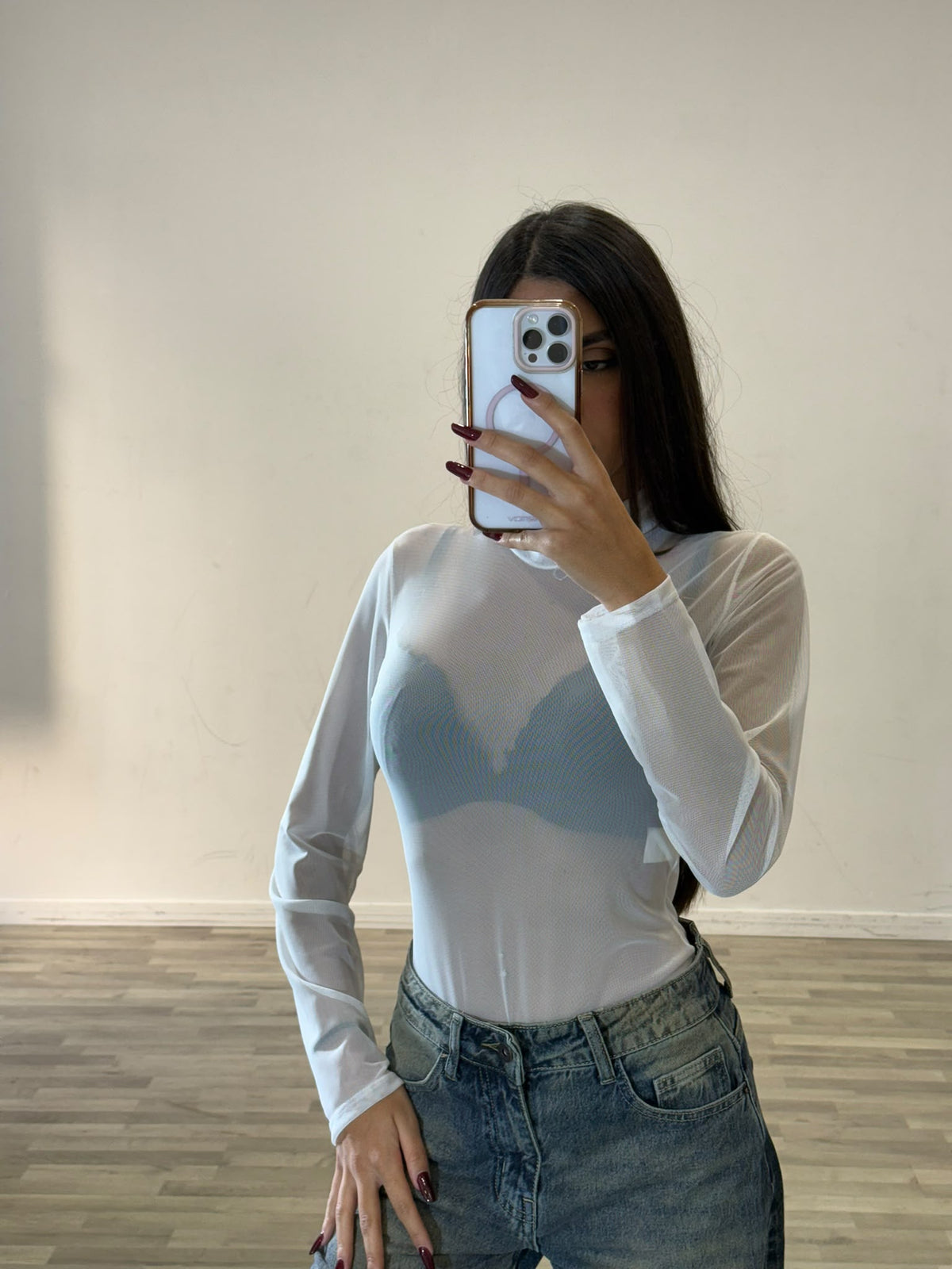 body lupetto velato