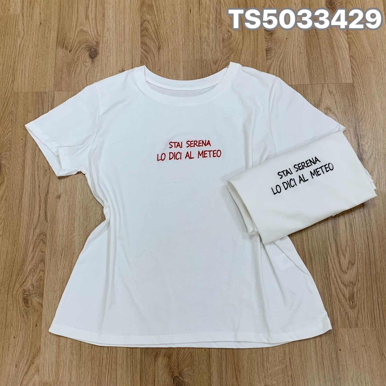 t-shirt stai serena lo dici al meteo