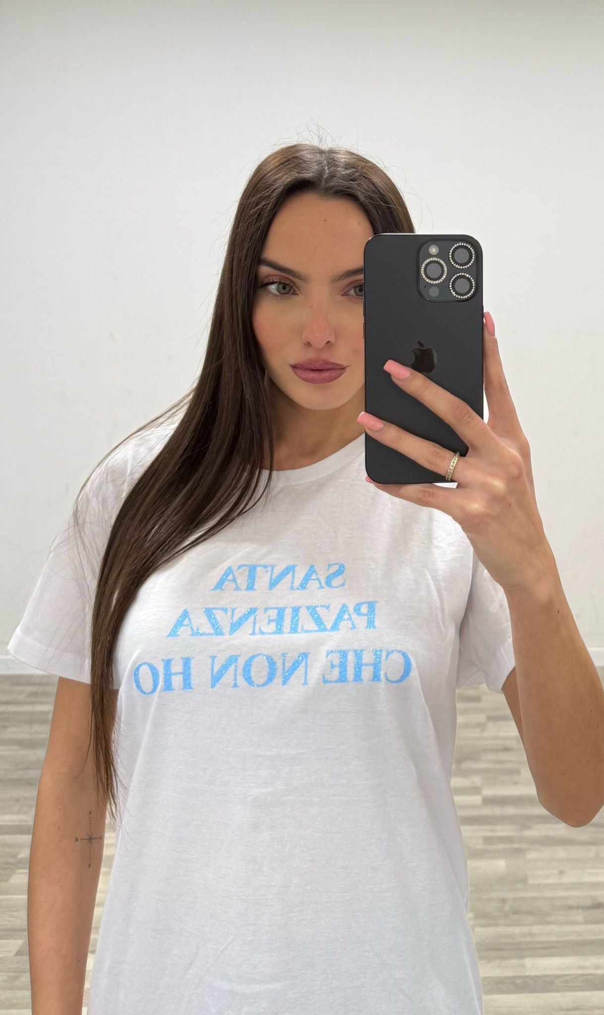 t-shirt santa pazienza che noin ho