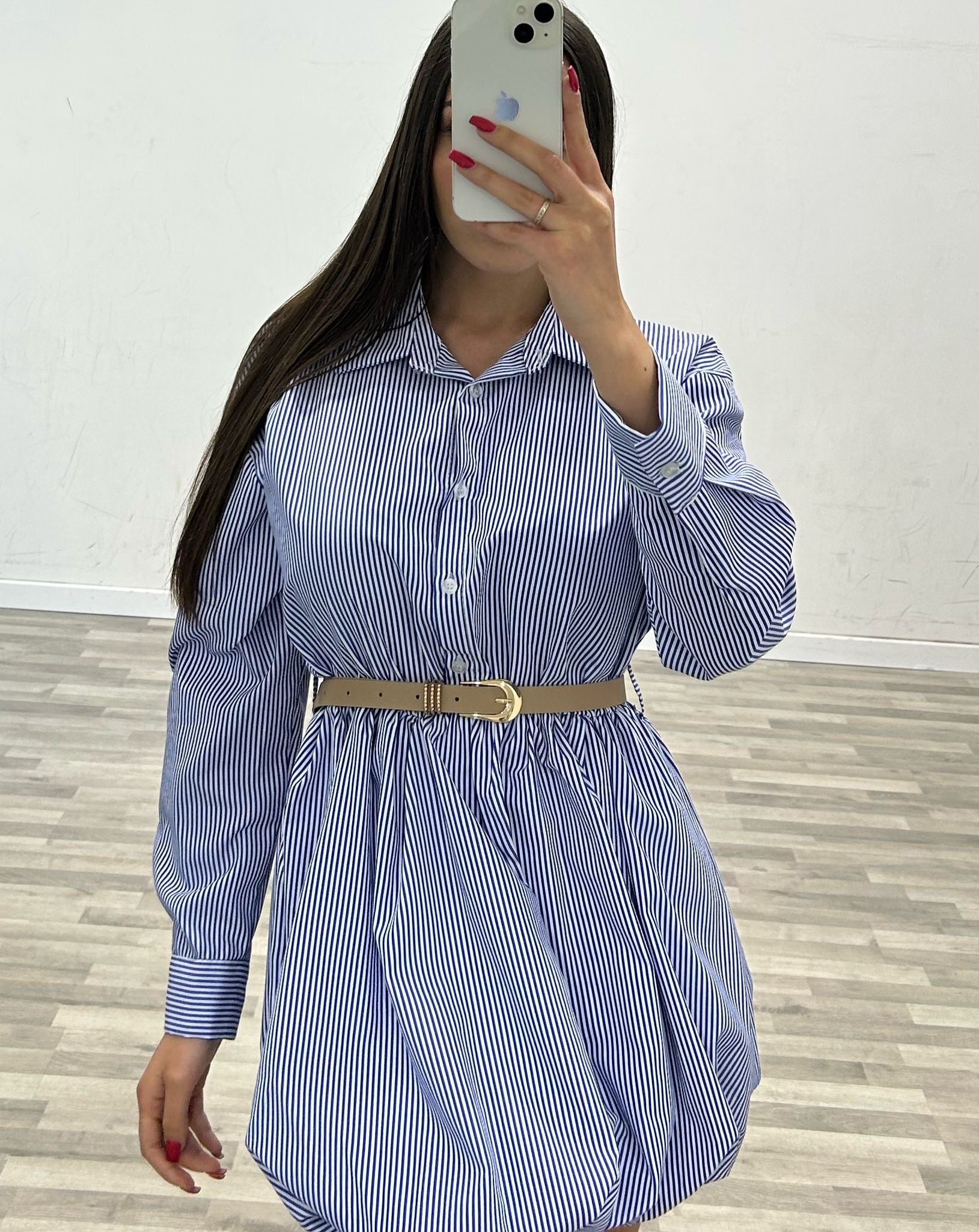 camicia lunga righine
