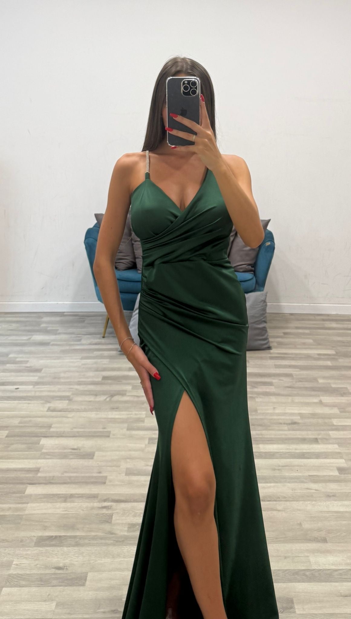 vestito con bretellina di swarosky