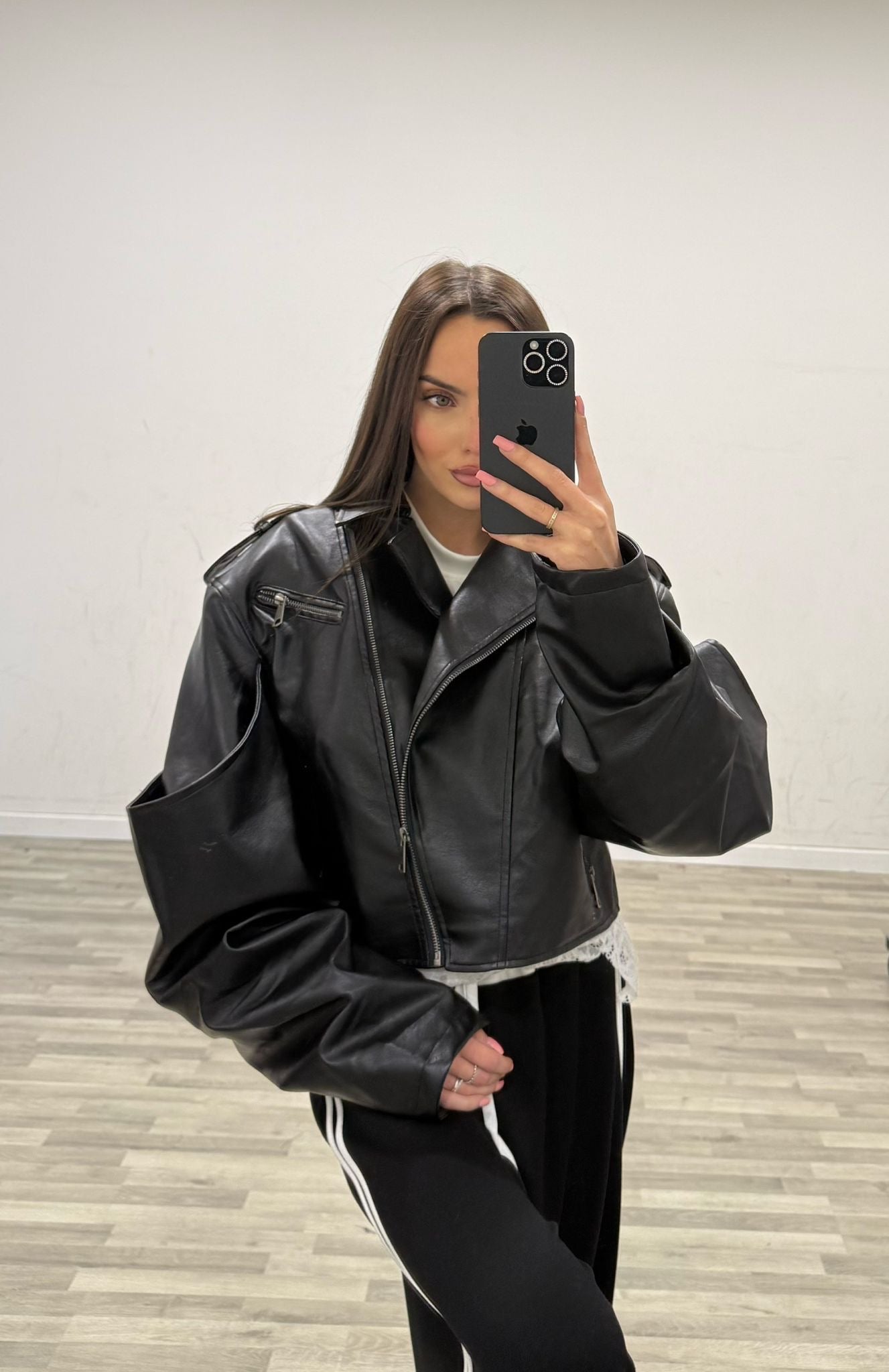 giubbino in ecopelle fly