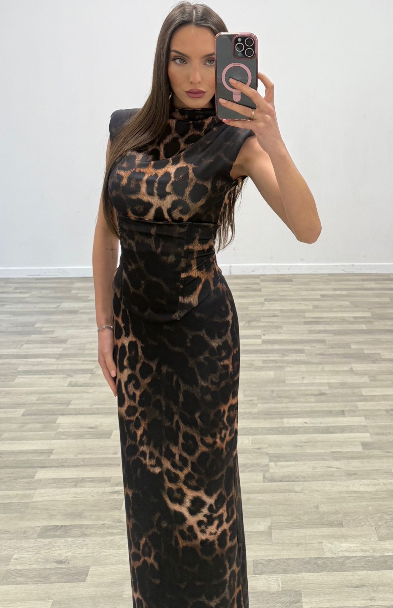 vestito leopardato tania