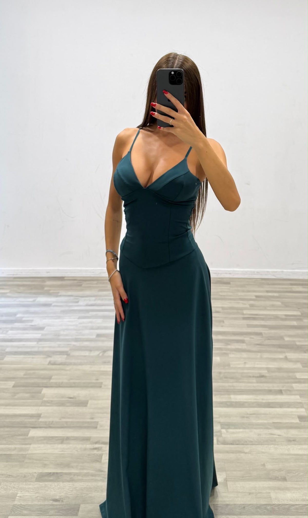 vestito in licra con lacci dietro