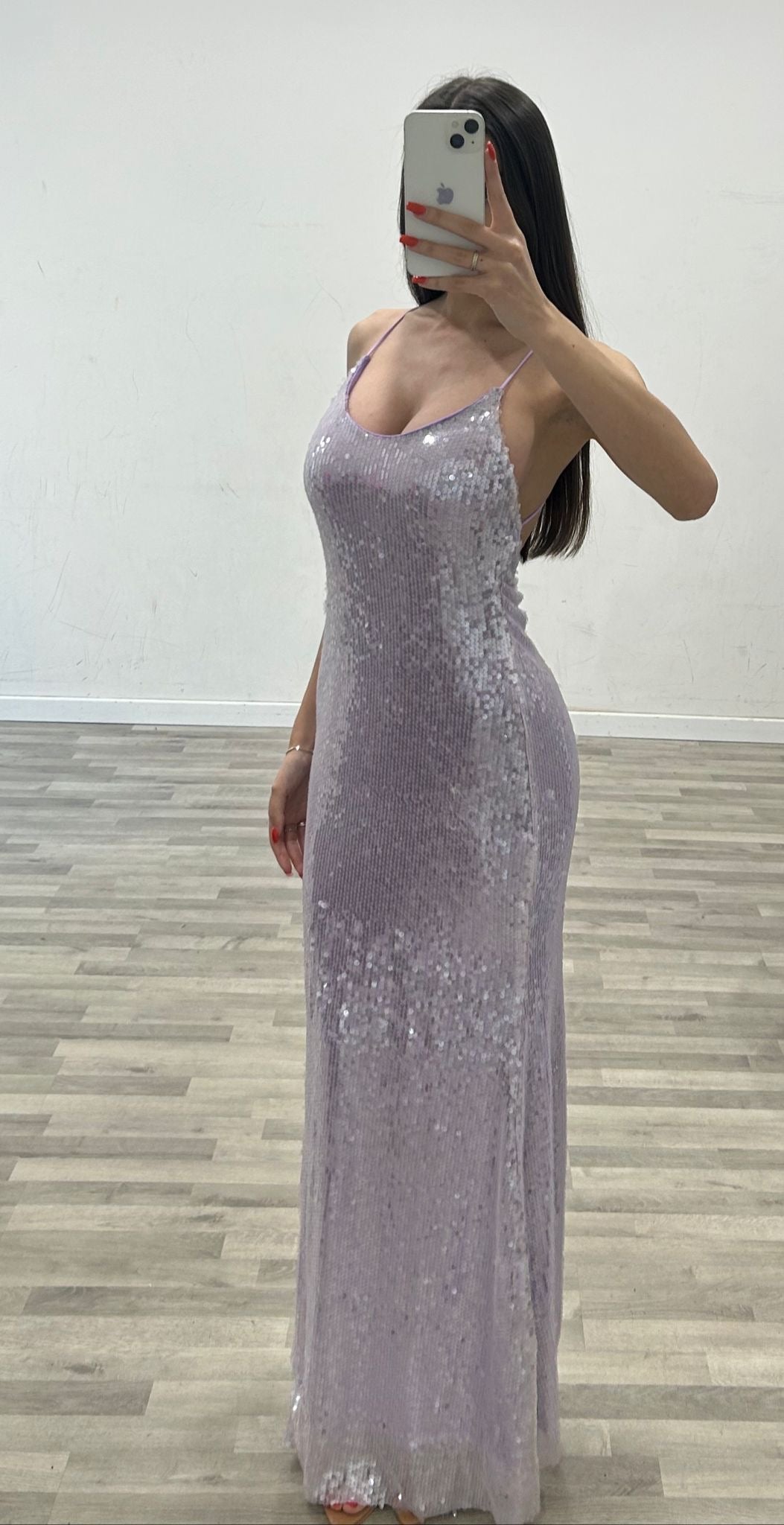 vestito smack con paillettes