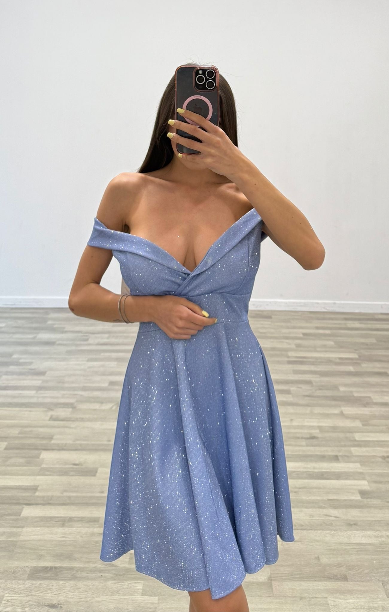 vestitino scollo cuore lurex