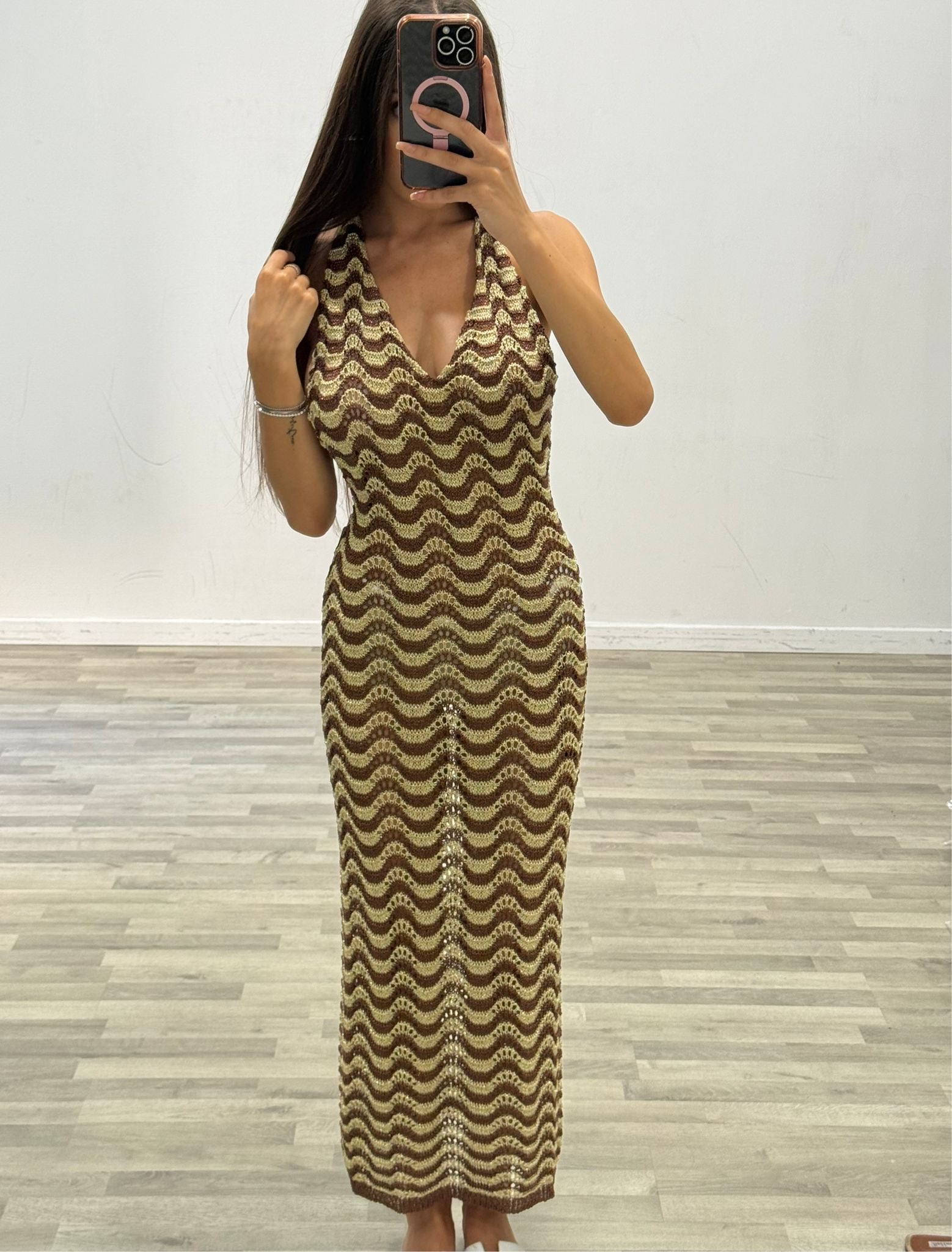 vestito in fettuccia onde