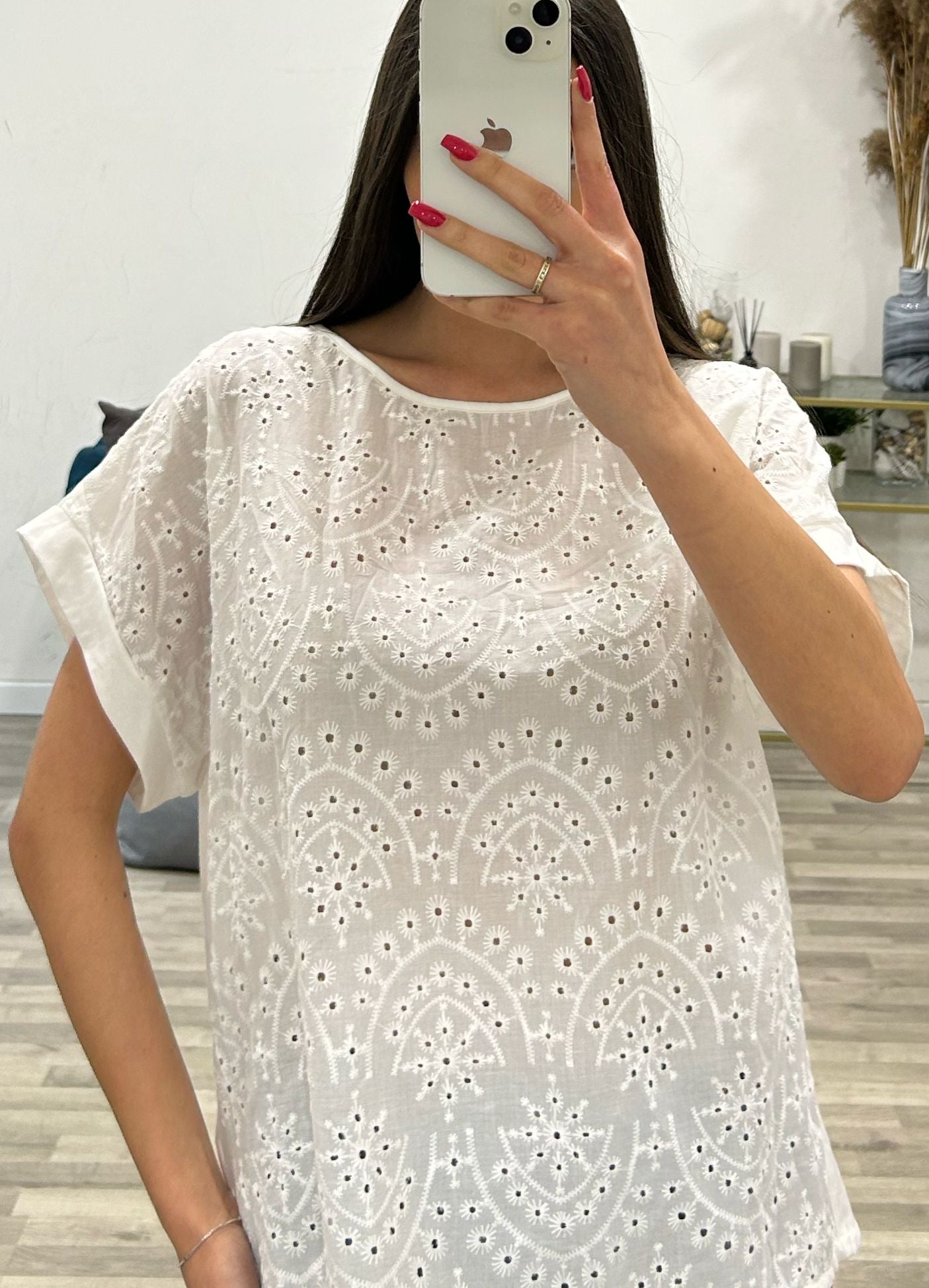 camicia girocollo san gallo mercur