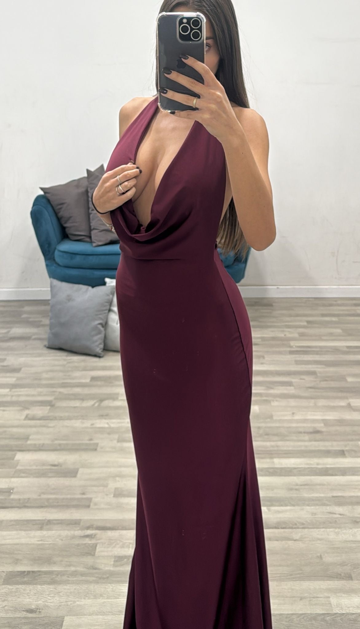 vestito scollo bavero elegance