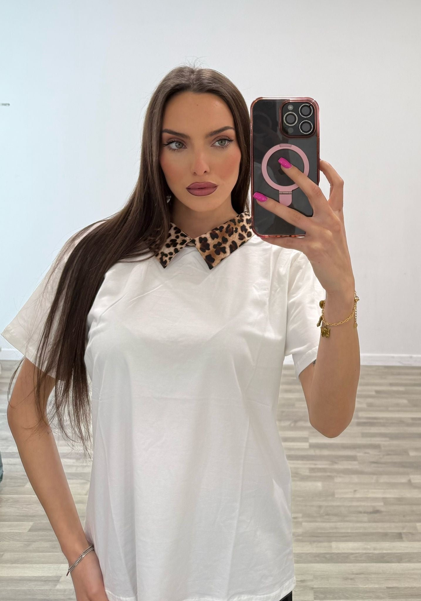 polo con collo maculato