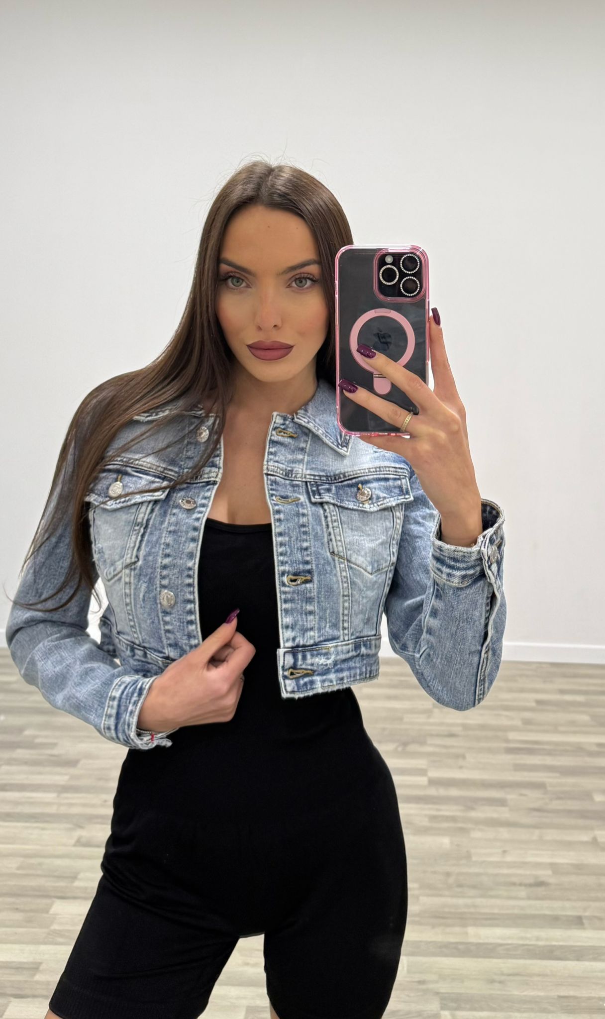 giubbino di jeans corto denim