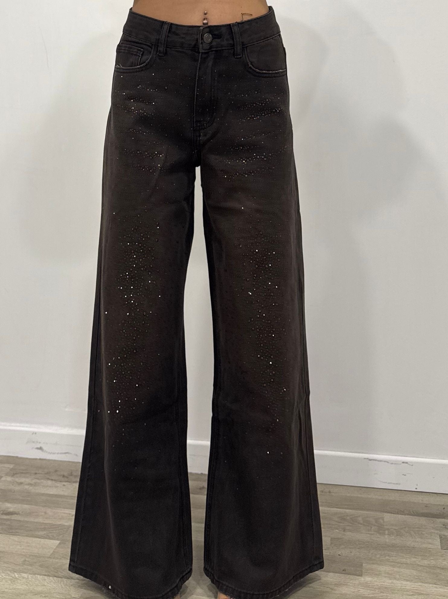 jeans new brown con brillantini