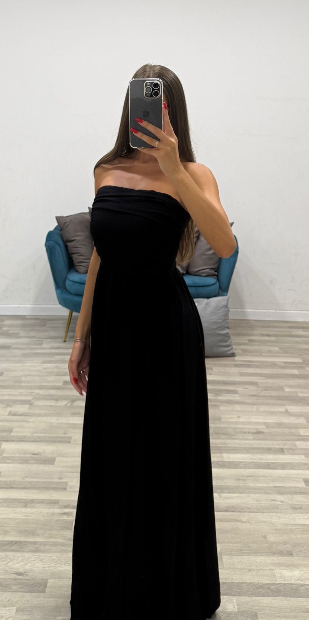 vestito a fascia con laccio dietro
