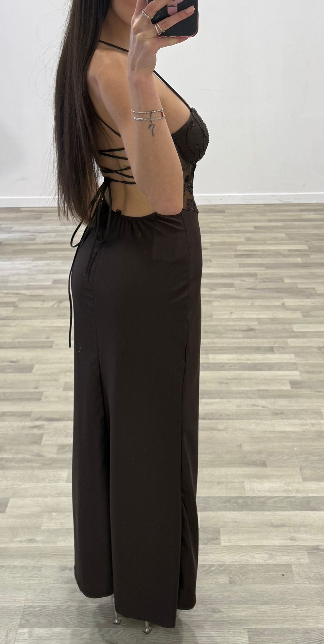 vestito a fascia fiordaliso