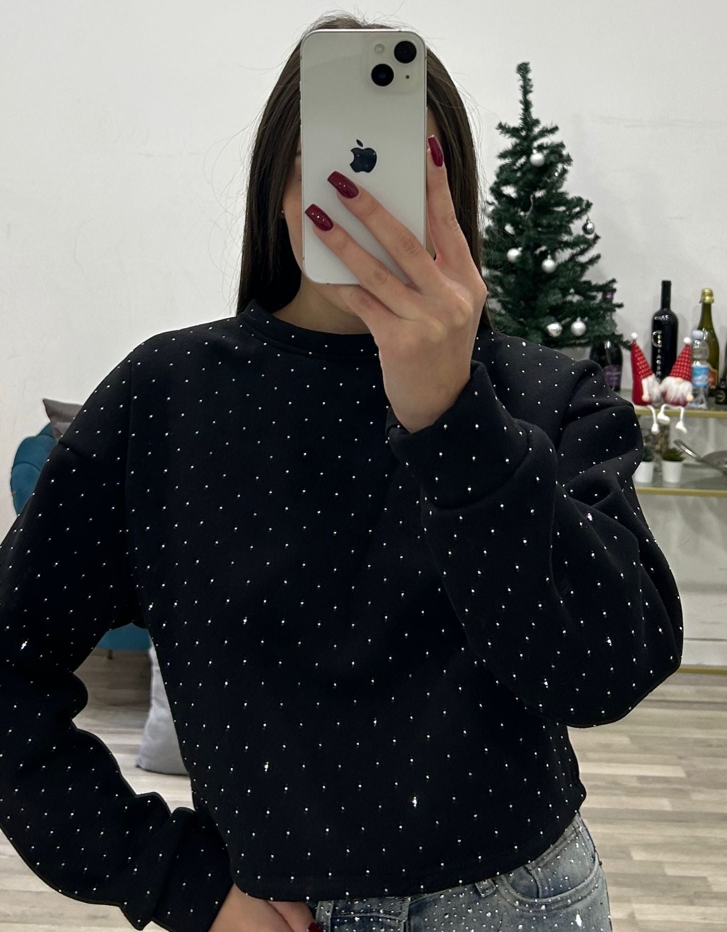 felpa girocollo corta loren