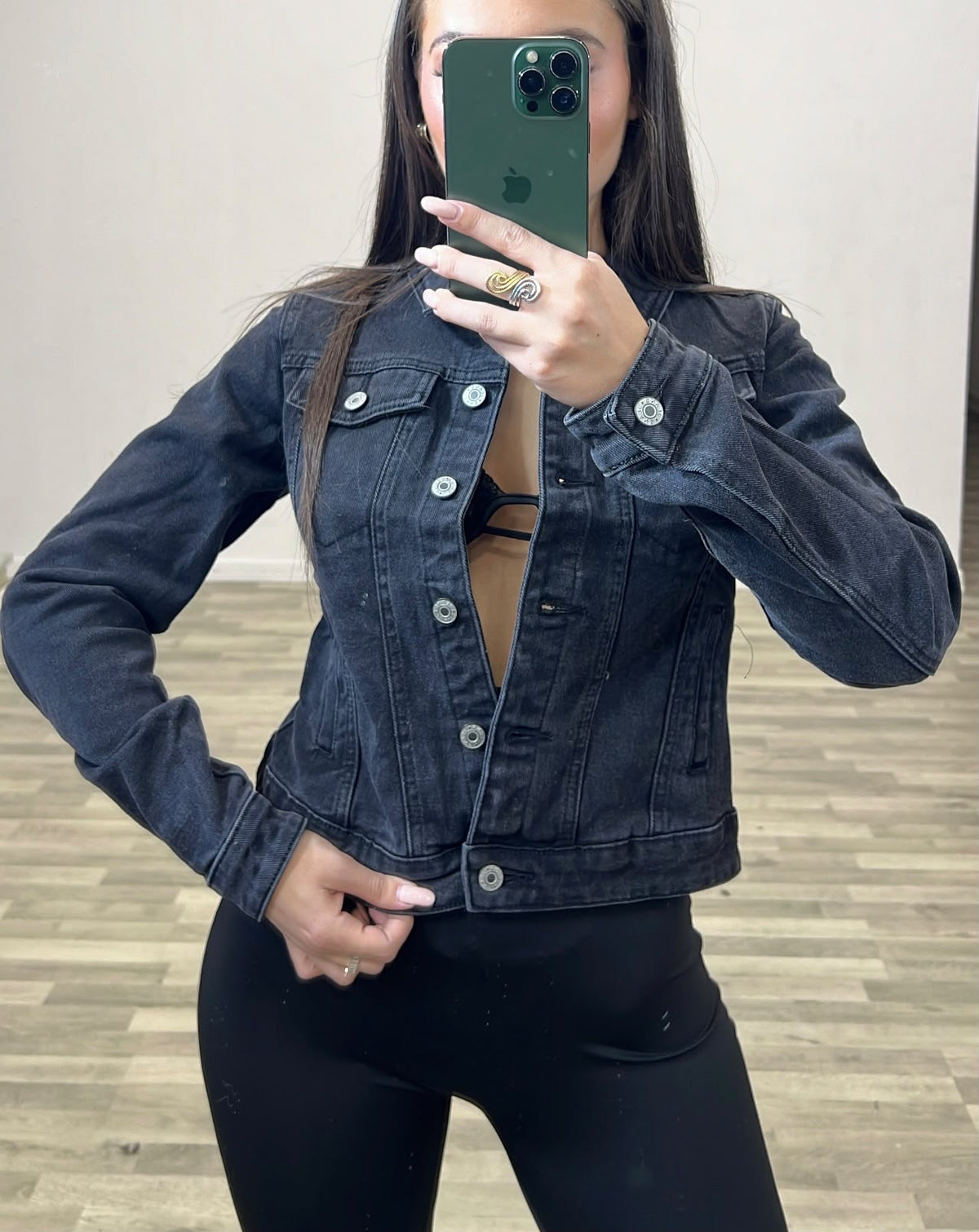 giubbino di jeans black joli'
