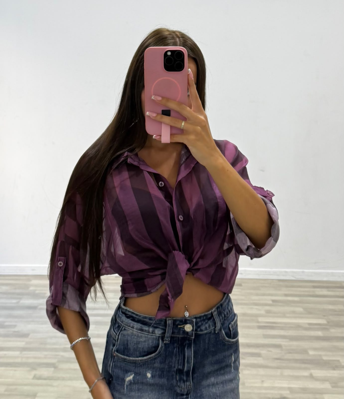 camicia rigata mare