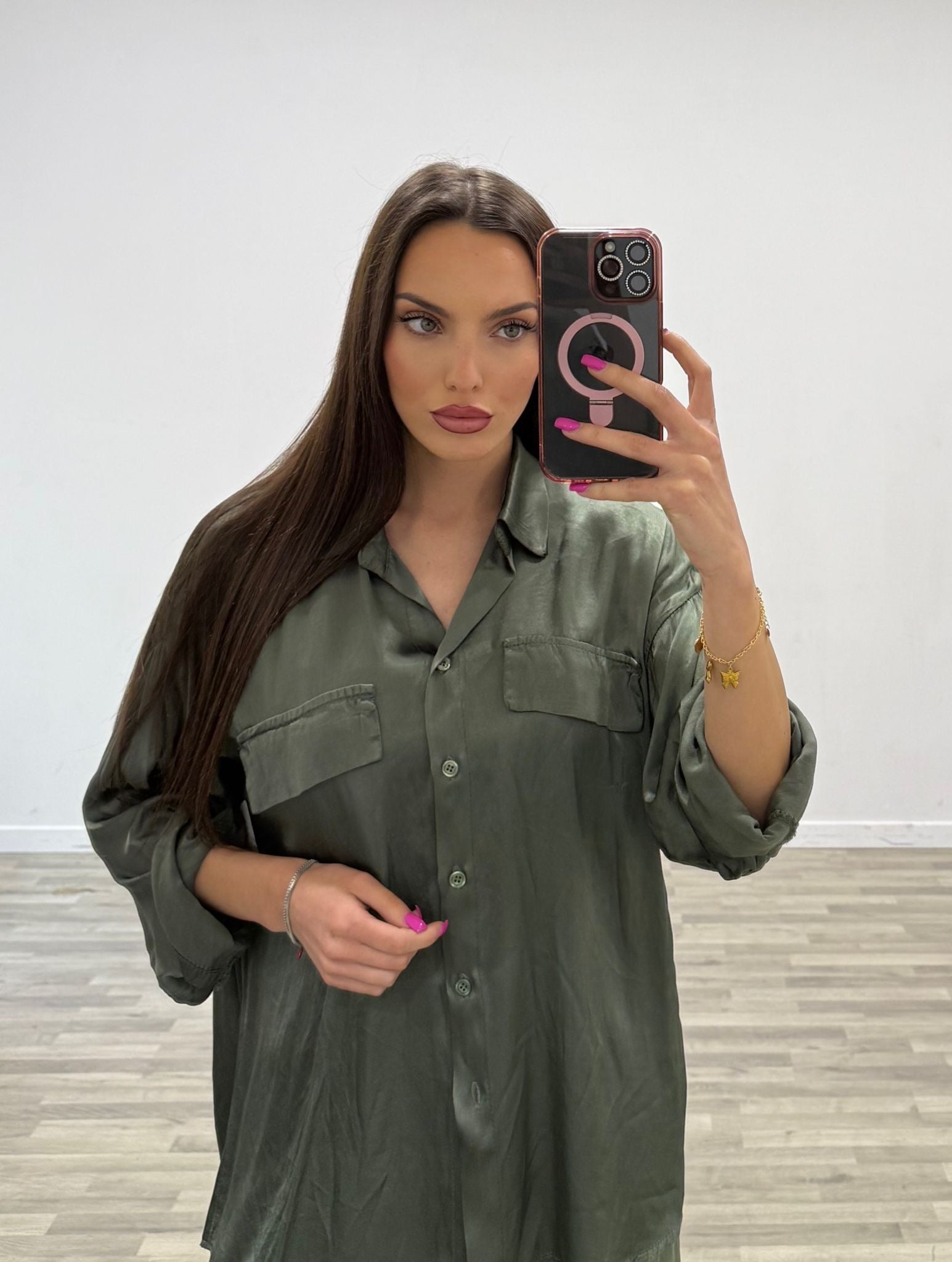camicia di raso crazy