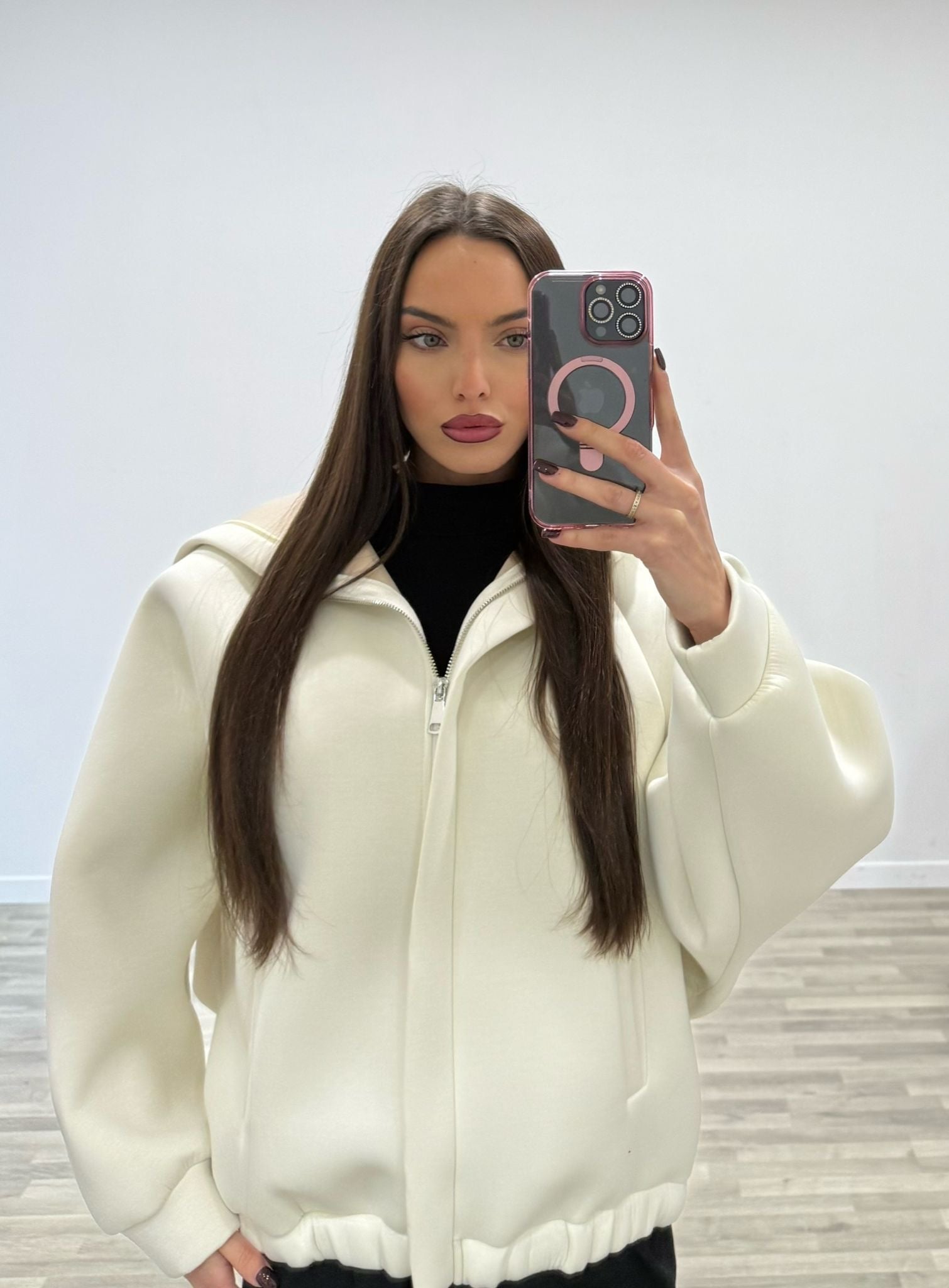 giacca con cappuccio