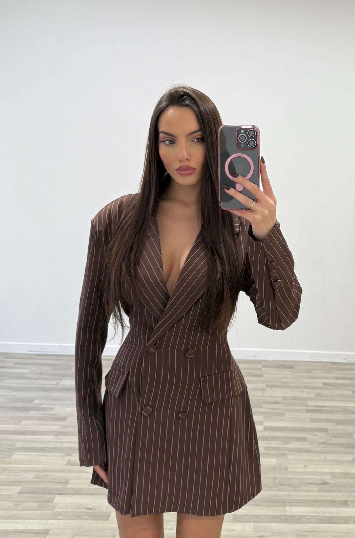 vestitino a giacca gessato