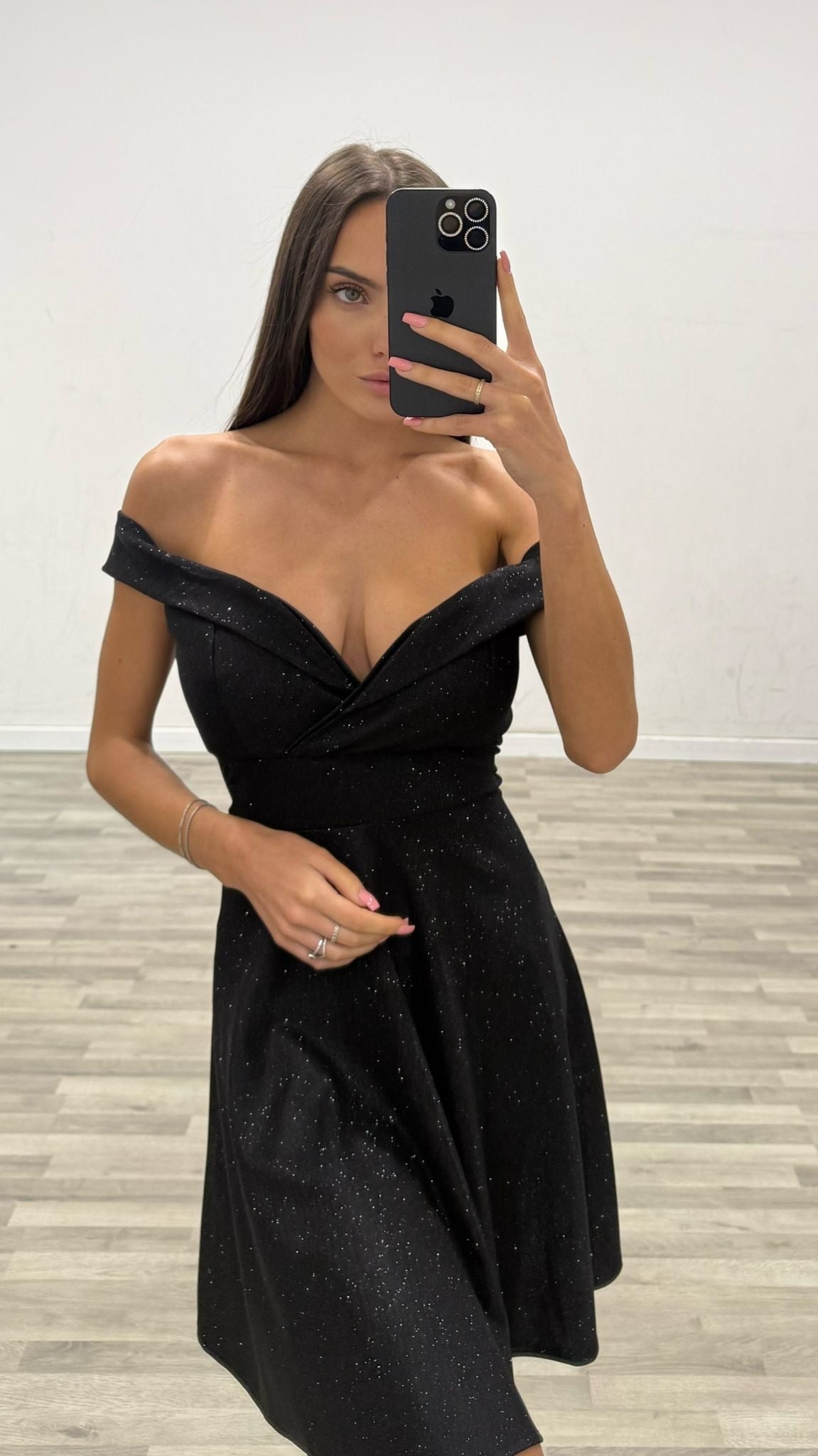vestitino scollo cuore lurex