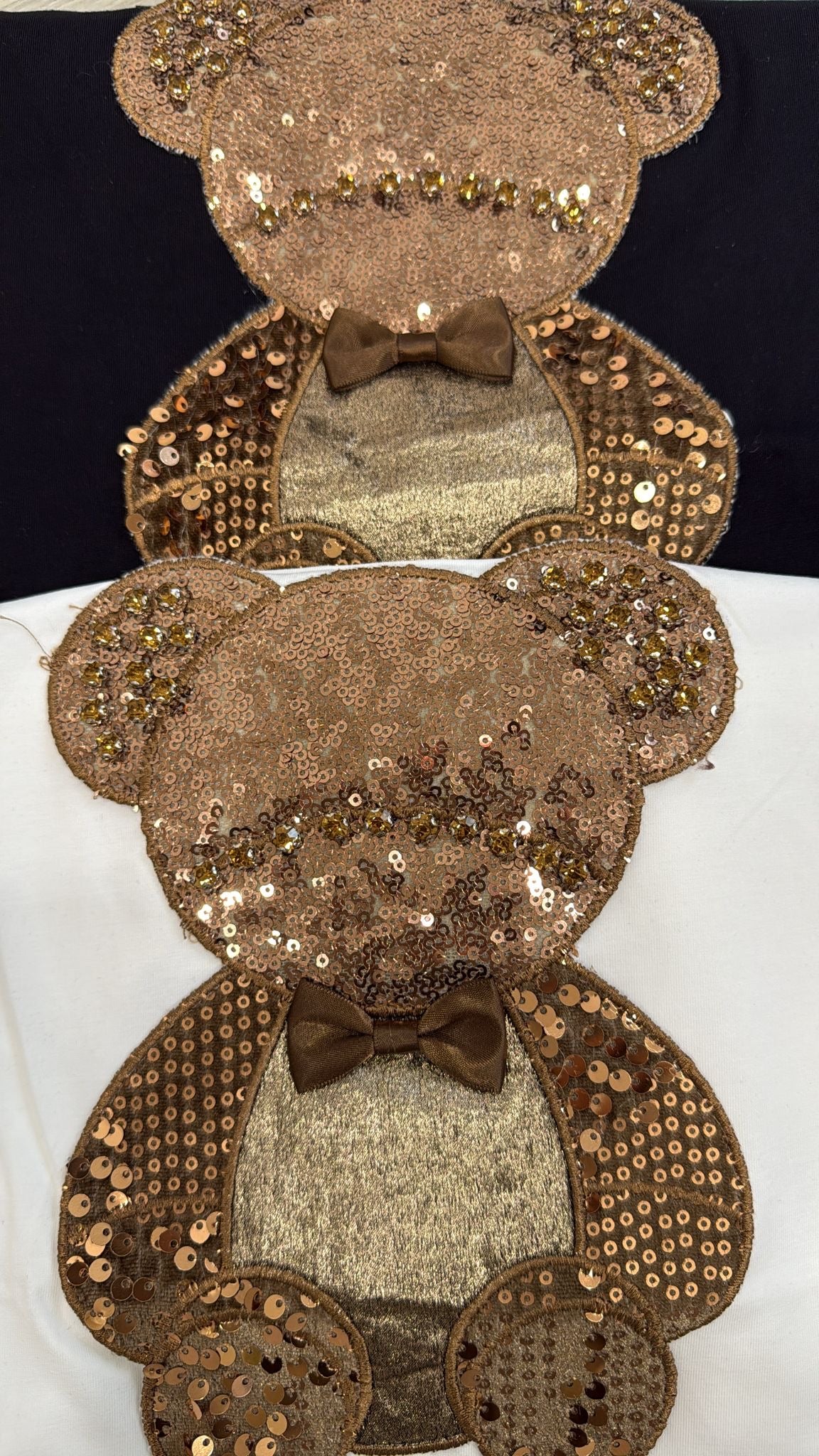 t-shirt teddy in paillettes