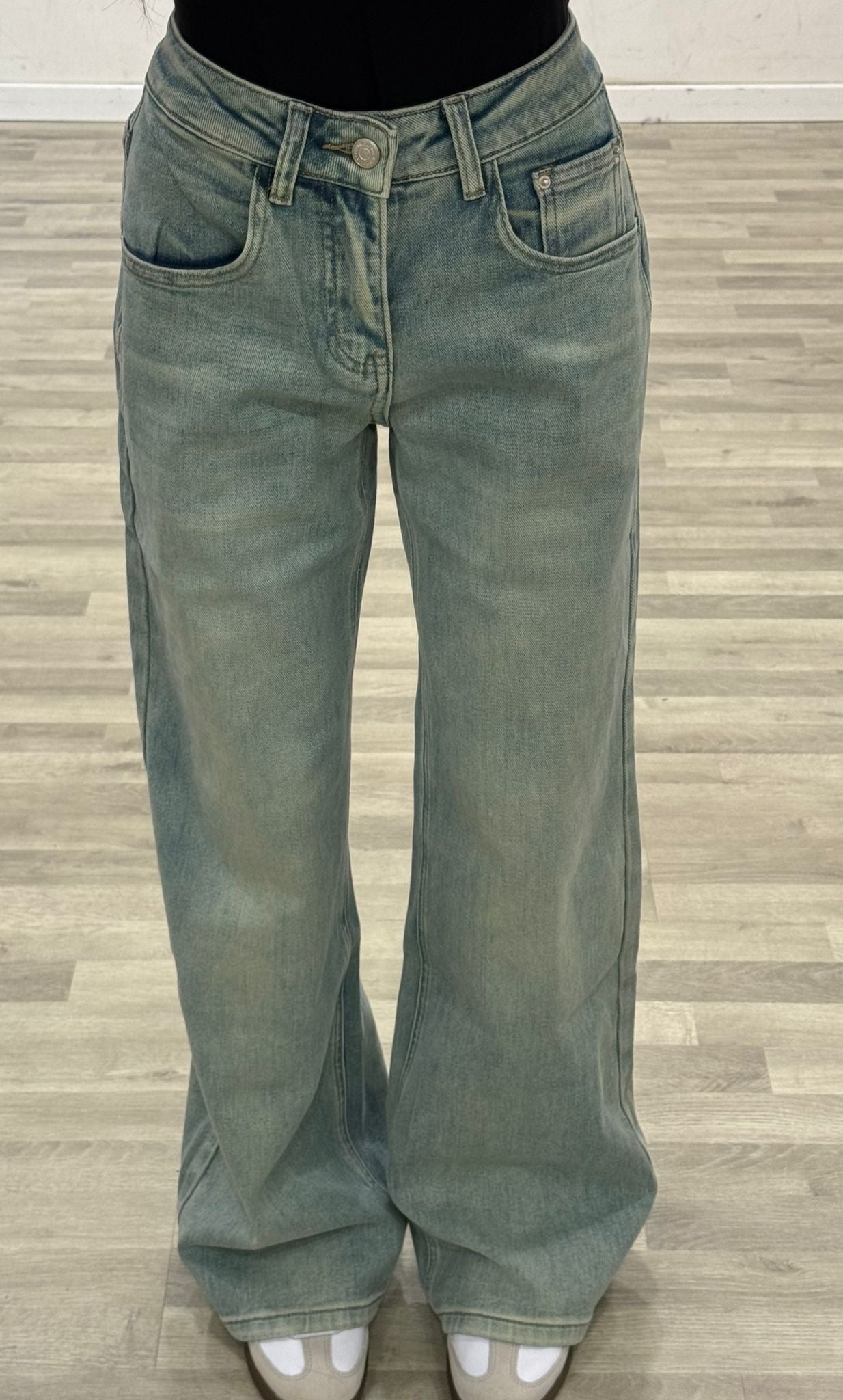 jeans con tasche in strass