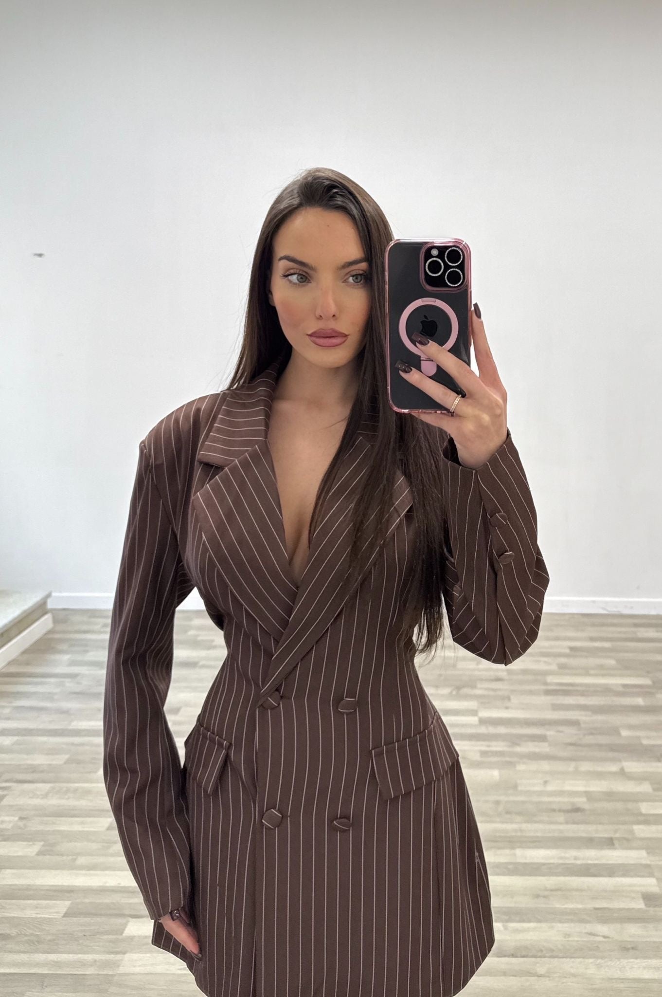 vestitino a giacca gessato