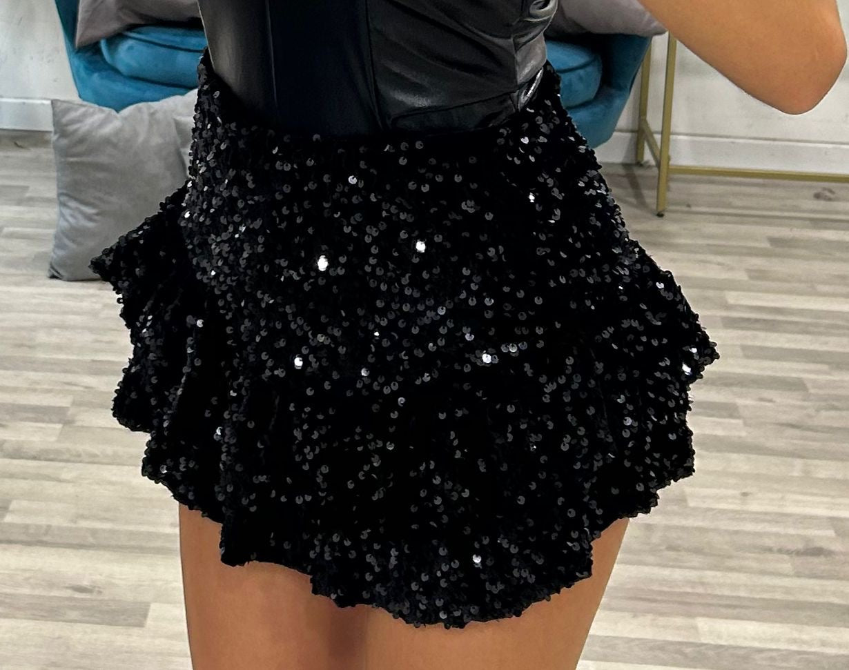 short di paillettes fru fru'