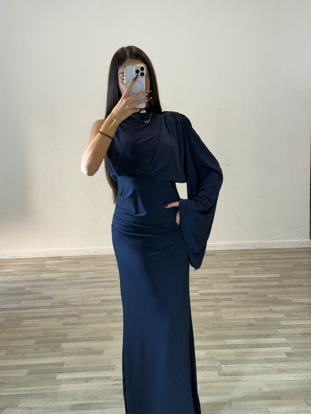 vestito monospalla michelle