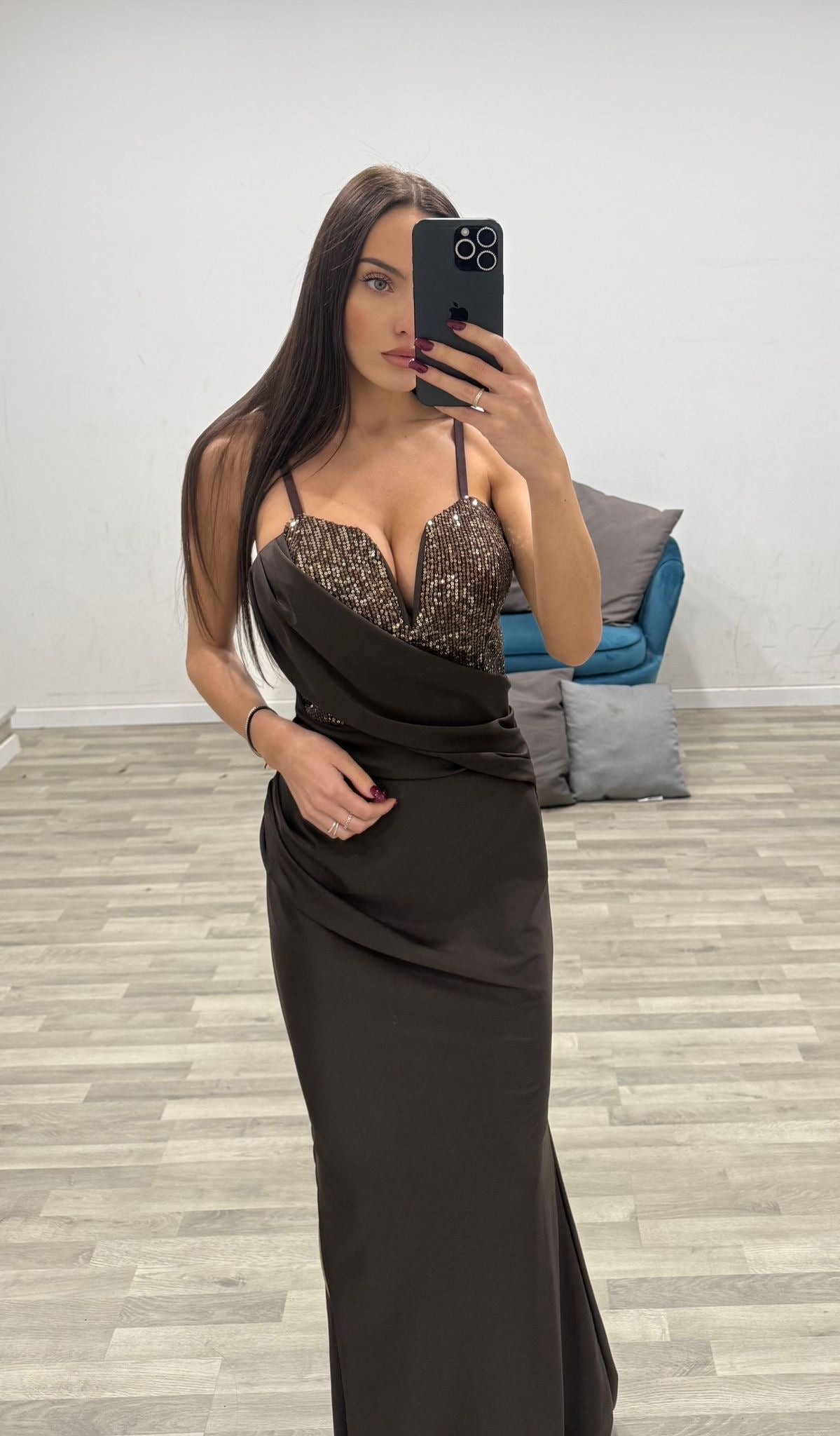 vestito bloom paillettes e licra