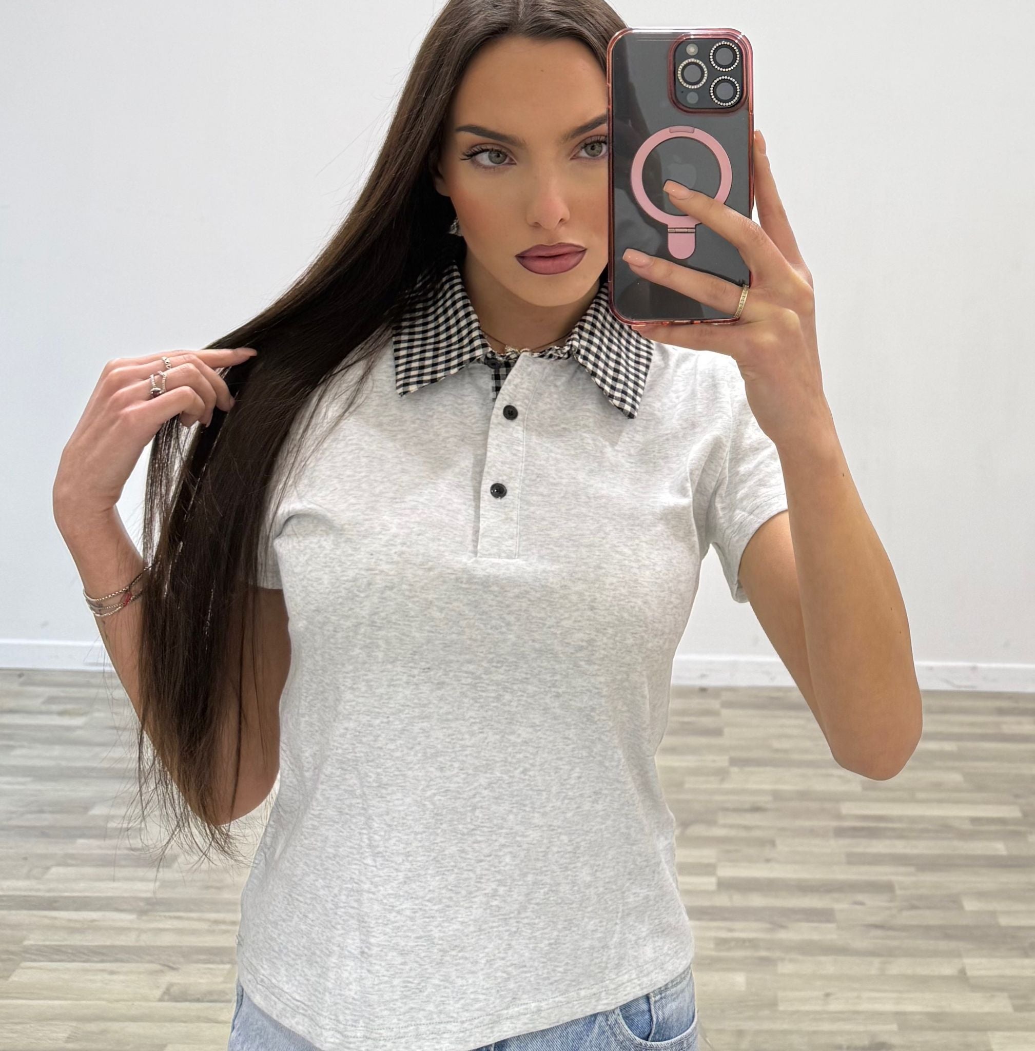 polo con colletto pie de pul